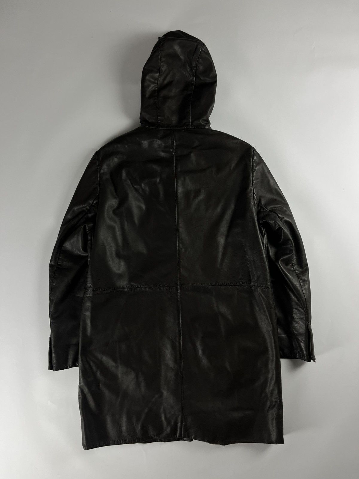 Prada Prada Belted Premium Leather Long Jacket FW 1999 Size US L / EU 52-54 / 3 - 9 Thumbnail