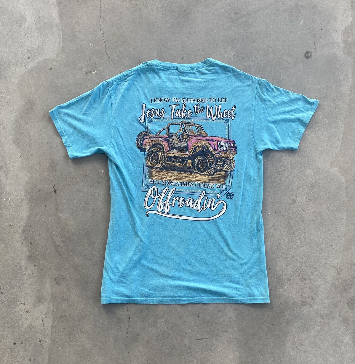 Vintage JESUS OFF ROADING TEE Size US M / EU 48-50 / 2 - 1 Thumbnail