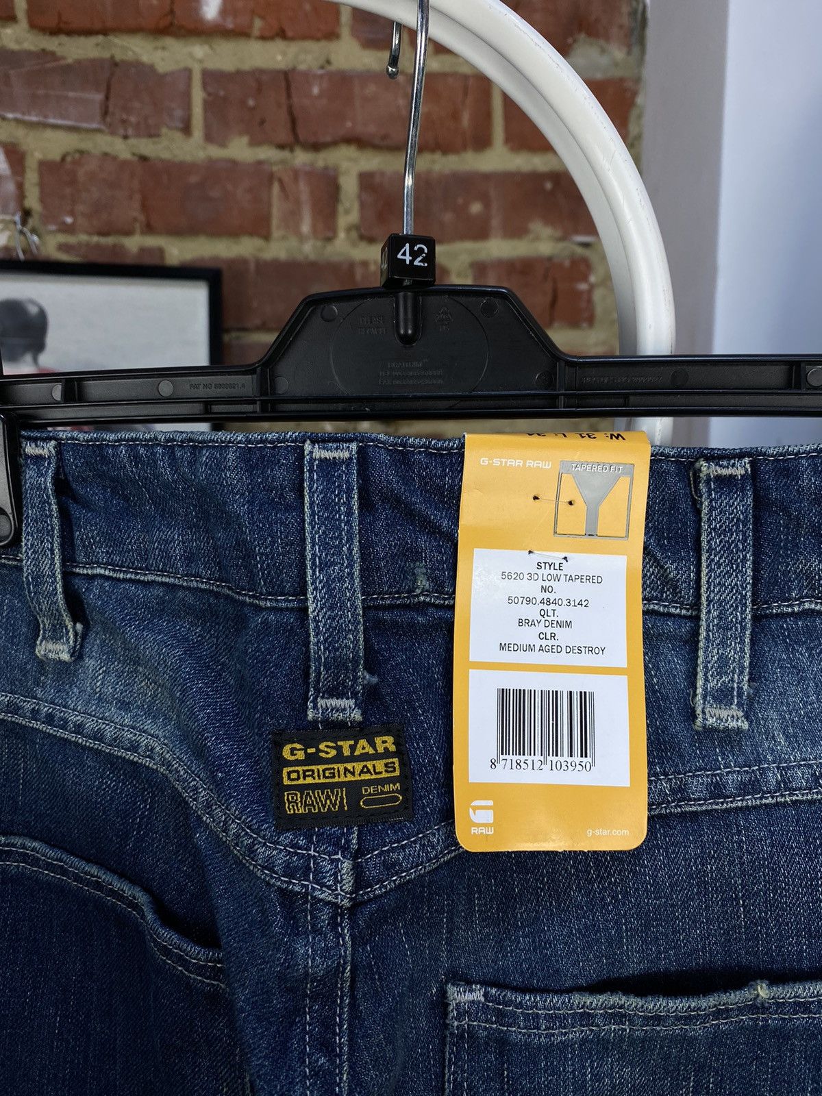G-Star × Vintage NWT G-Star Raw 5620 3D Low Tapered Fit Denim Jeans Size US 31 - 8 Thumbnail
