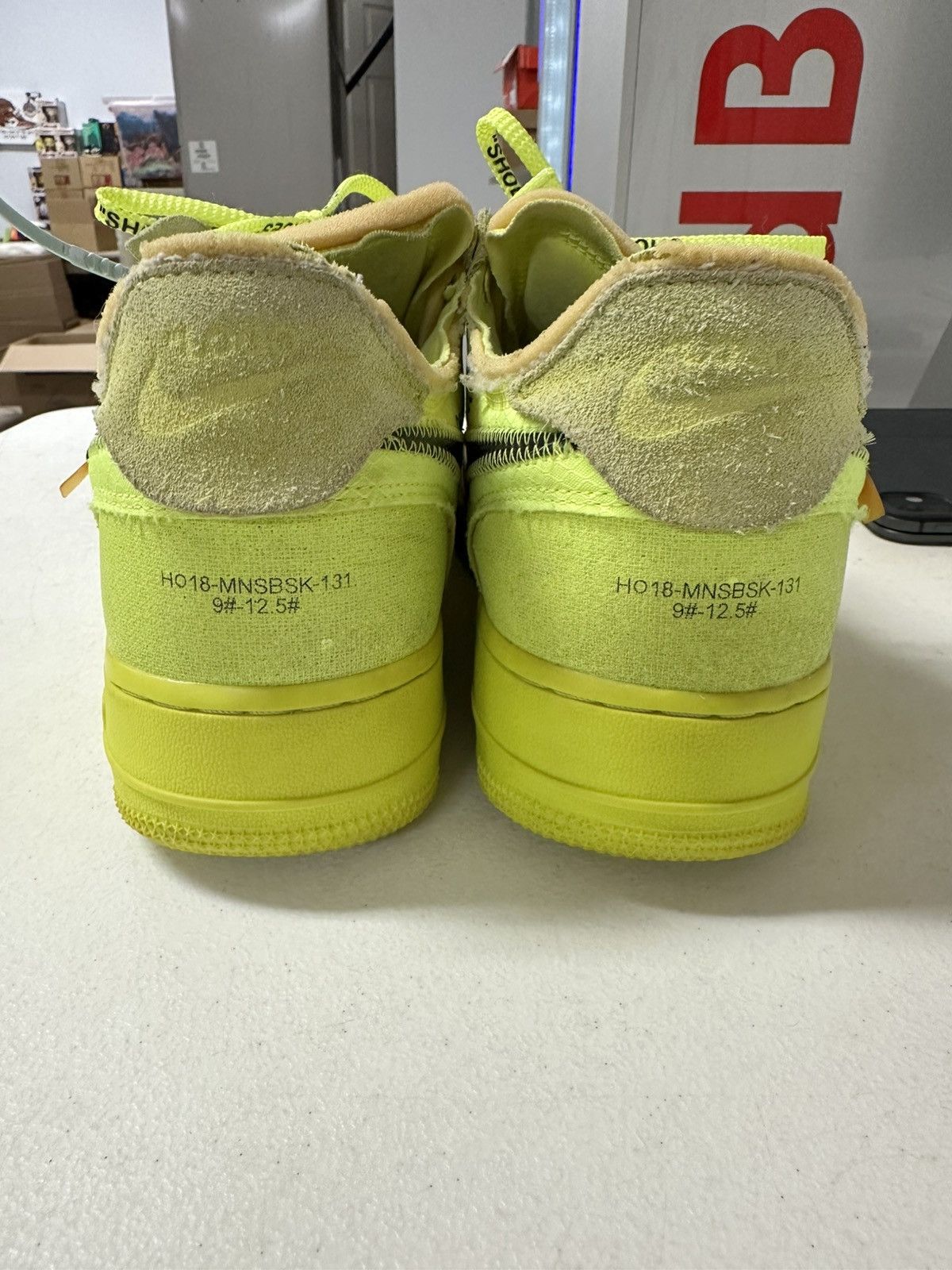 Nike × Off-White Nike airforce one offwhite volt Size US 10.5 / EU 43-44 - 4 Thumbnail