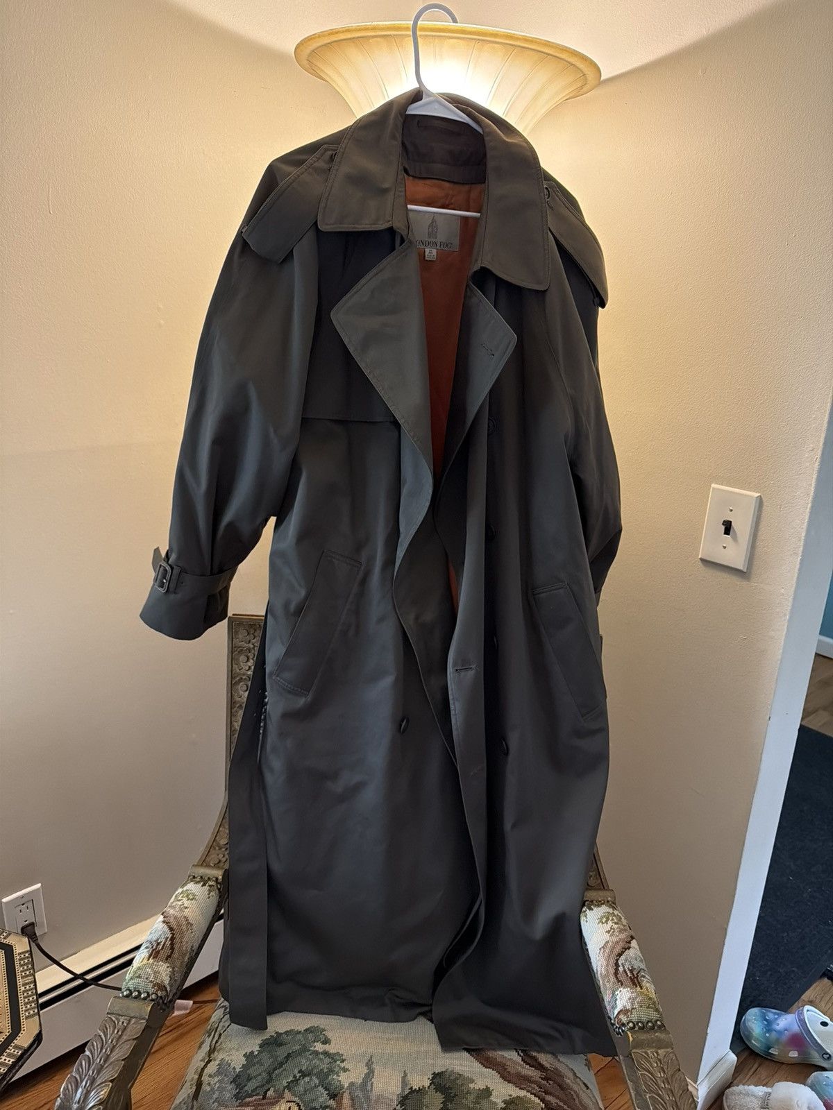 London Fog London fog grey trench coat with orange lining Size US L / EU 52-54 / 3 - 1 Thumbnail