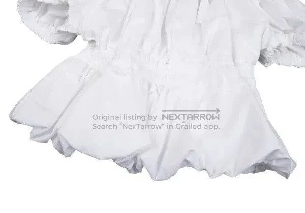 Comme des Garcons COMME des GARCONS White Off-Shoulder Top. Size US XS / EU 42 / 0 - 6 Thumbnail