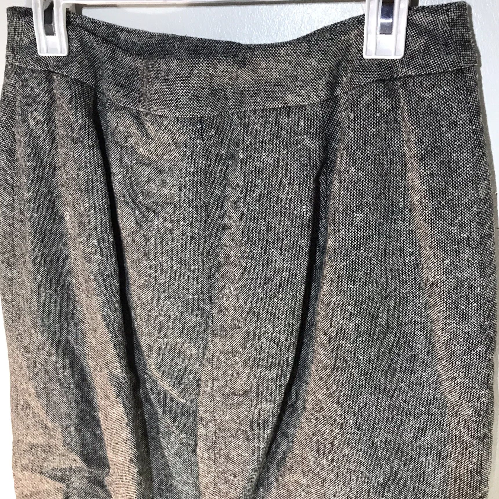 Vintage Pursuits Ltd Blk/Wht Marled Wool Blend Midi Skirt Womens Size 10 Size 32" / US 10 / IT 46 - 5 Thumbnail