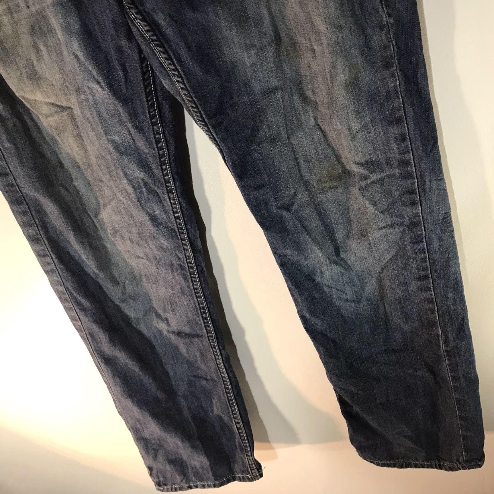 Vintage Helix Jeans Straight Fit 30X30 Blue Denim Mens 90s City Size US 30 / EU 46 - 4 Thumbnail