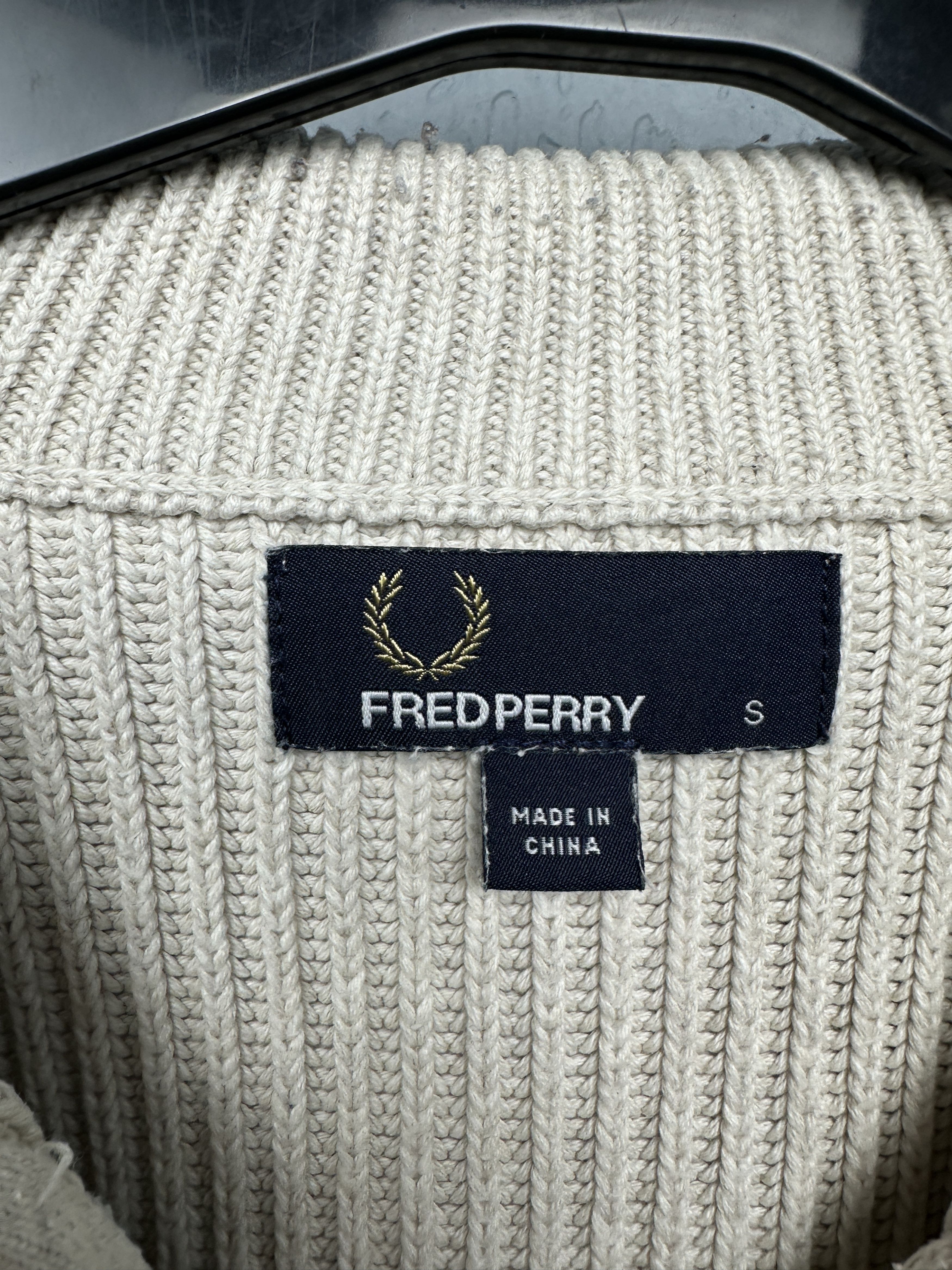 Fred Perry Fred Perry Vintage Mens Full Zip Knit Sweater Size US S / EU 44-46 / 1 - 4 Thumbnail