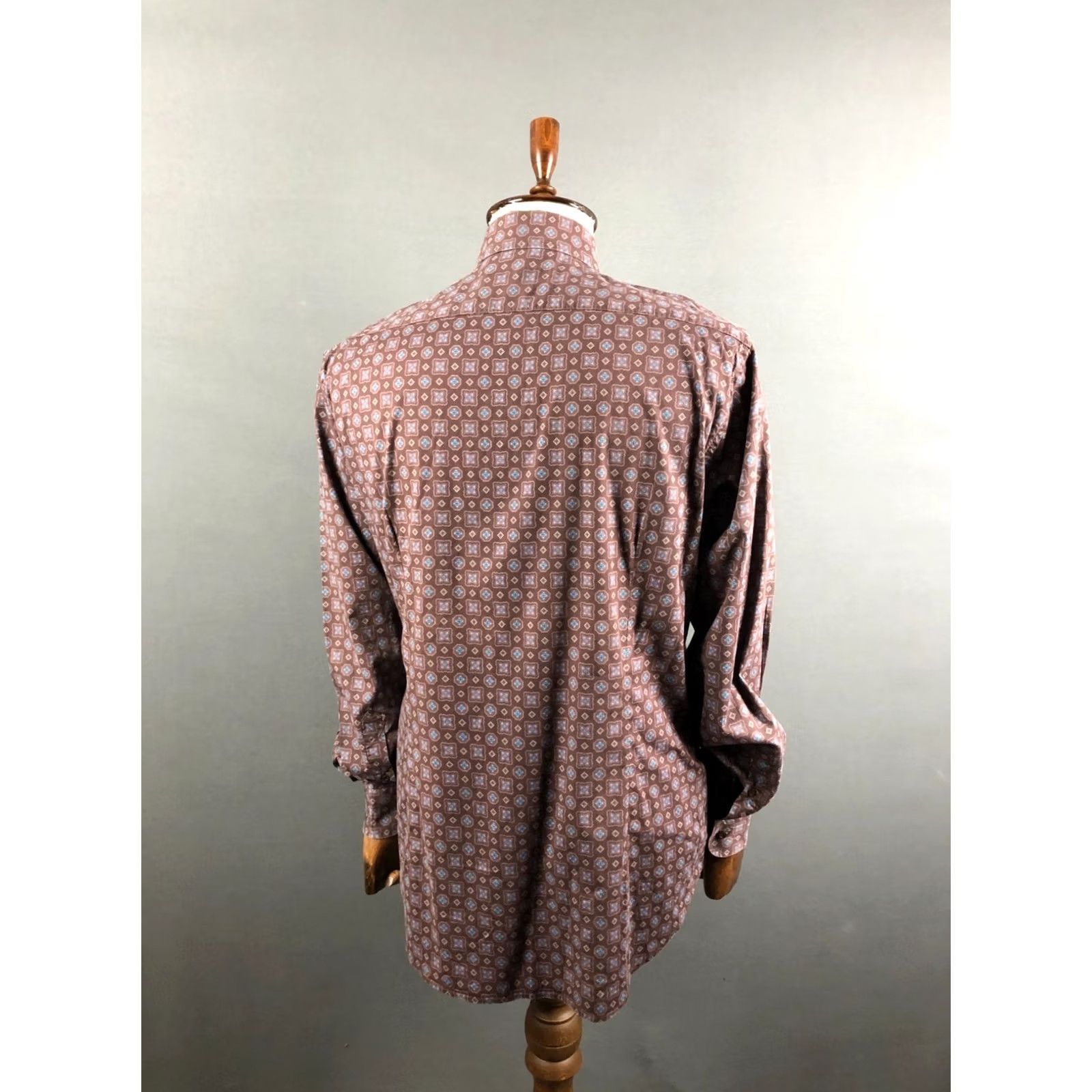 Etro ETRO Milano Shirt Men's Size 43 Brown Cotton Blend Patterned Size US XL / EU 56 / 4 - 3 Thumbnail