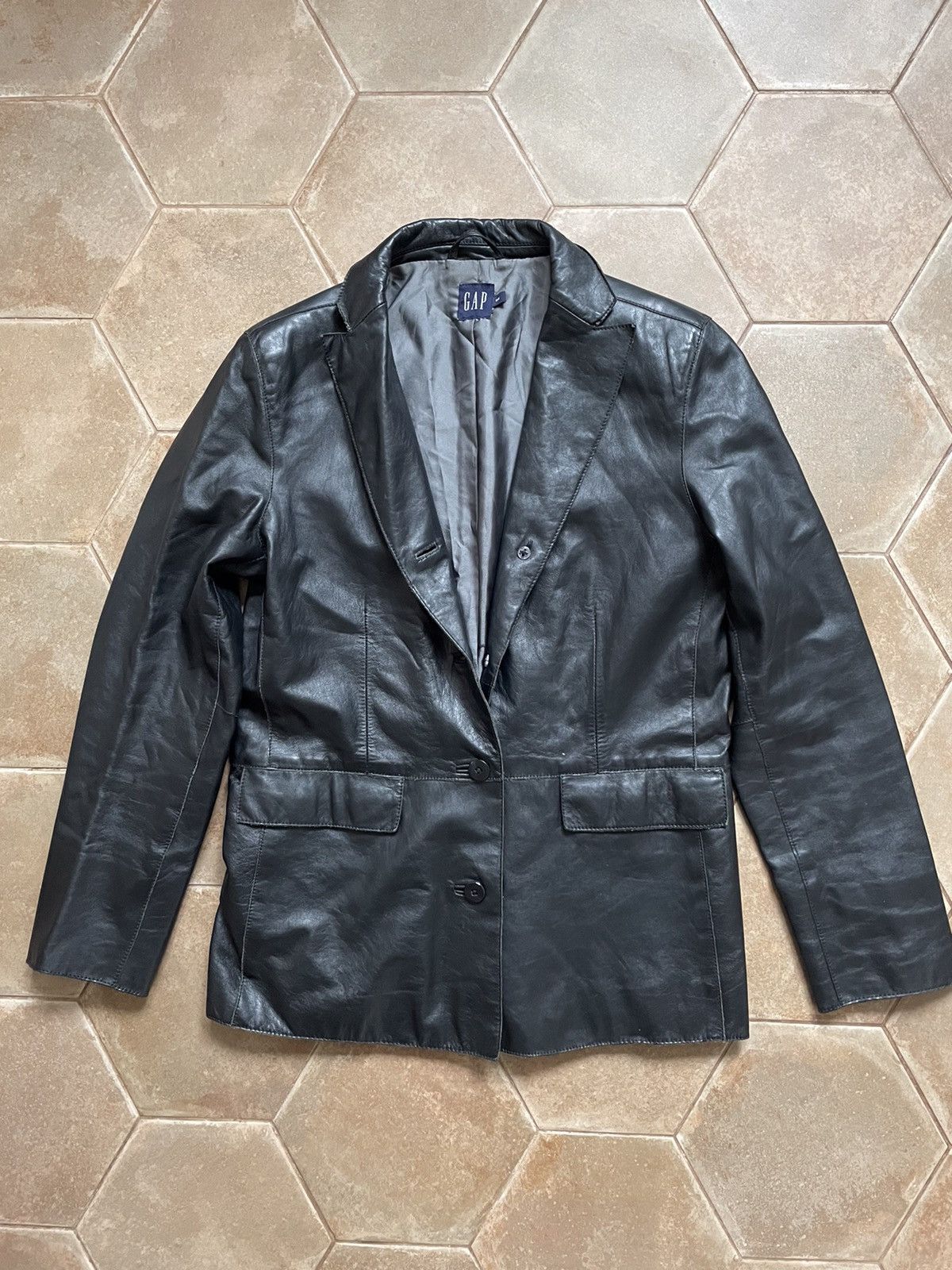 Japanese Brand VINTAGE GAP LEATHER BLAZER JACKET Size M / US 6-8 / IT 42-44 - 1 Thumbnail