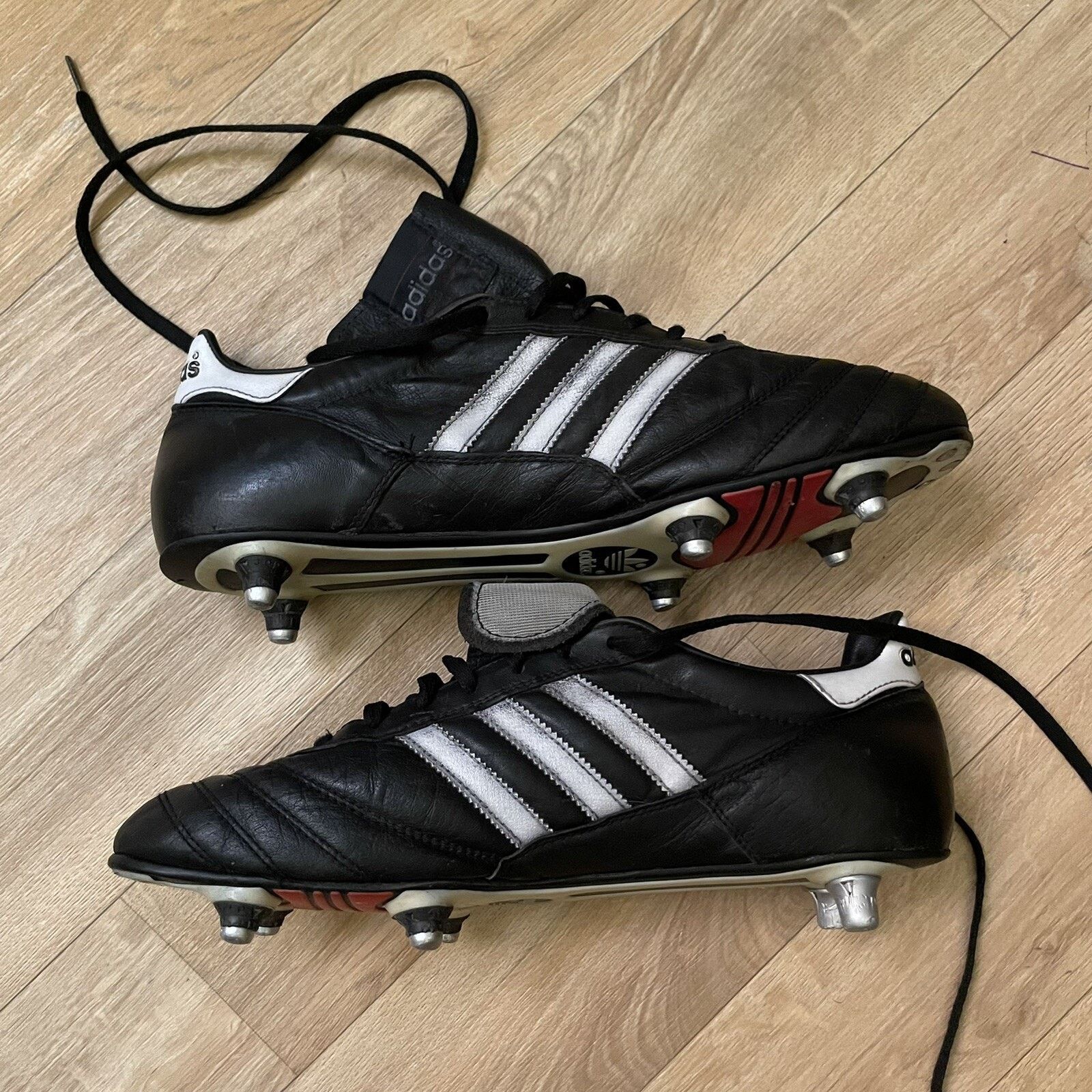 Adidas VINTAGE Adidas World Cup 1995 SOCCER Cleats Made in France Size US 11.5 / EU 44-45 - 2 Thumbnail