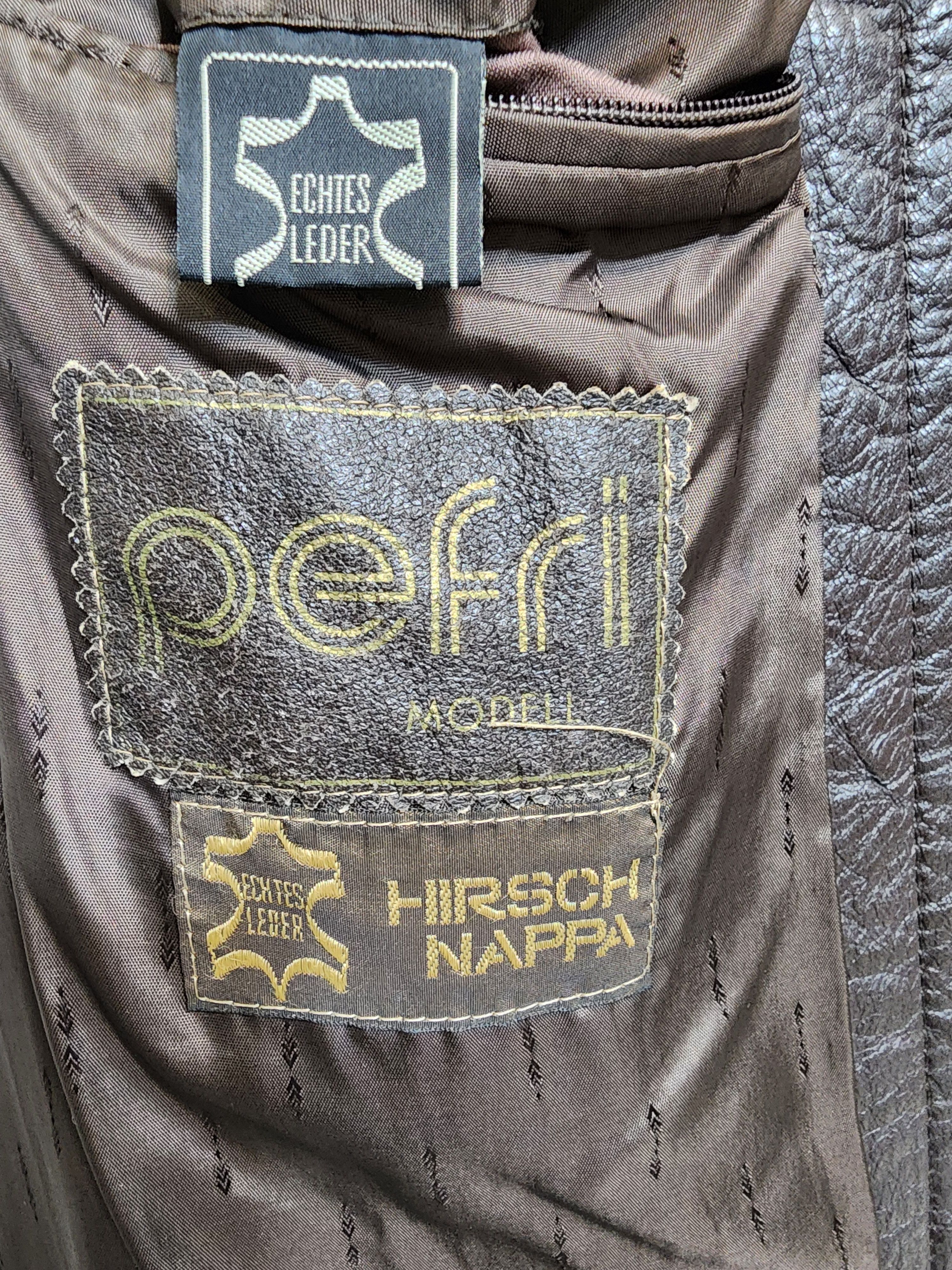 Genuine Leather Brown Genuine Leather Men's Coat with Belt Size US L / EU 52-54 / 3 - 8 Thumbnail