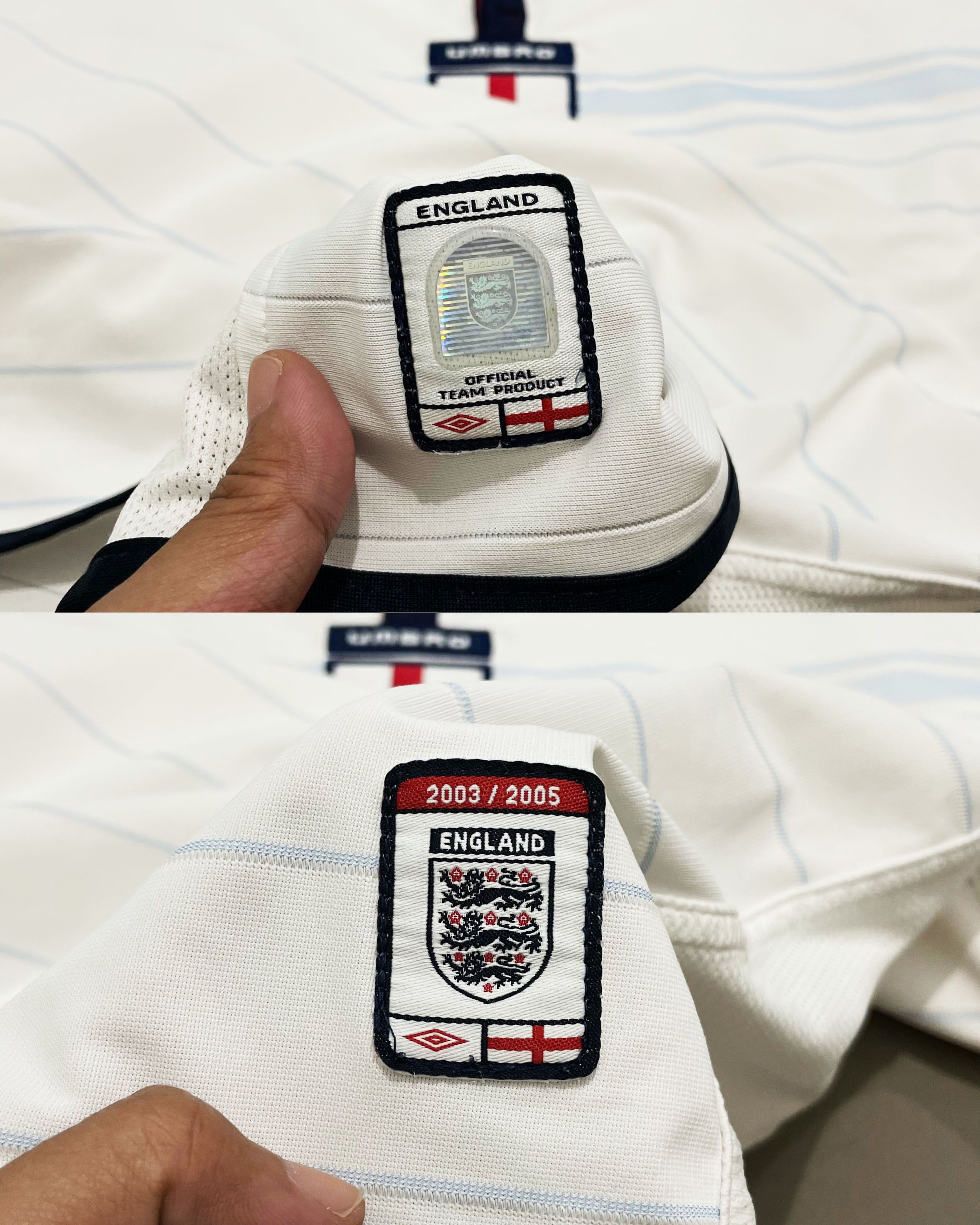 Umbro England Home Kit 2003 2004 2005 Size US L / EU 52-54 / 3 - 5 Thumbnail