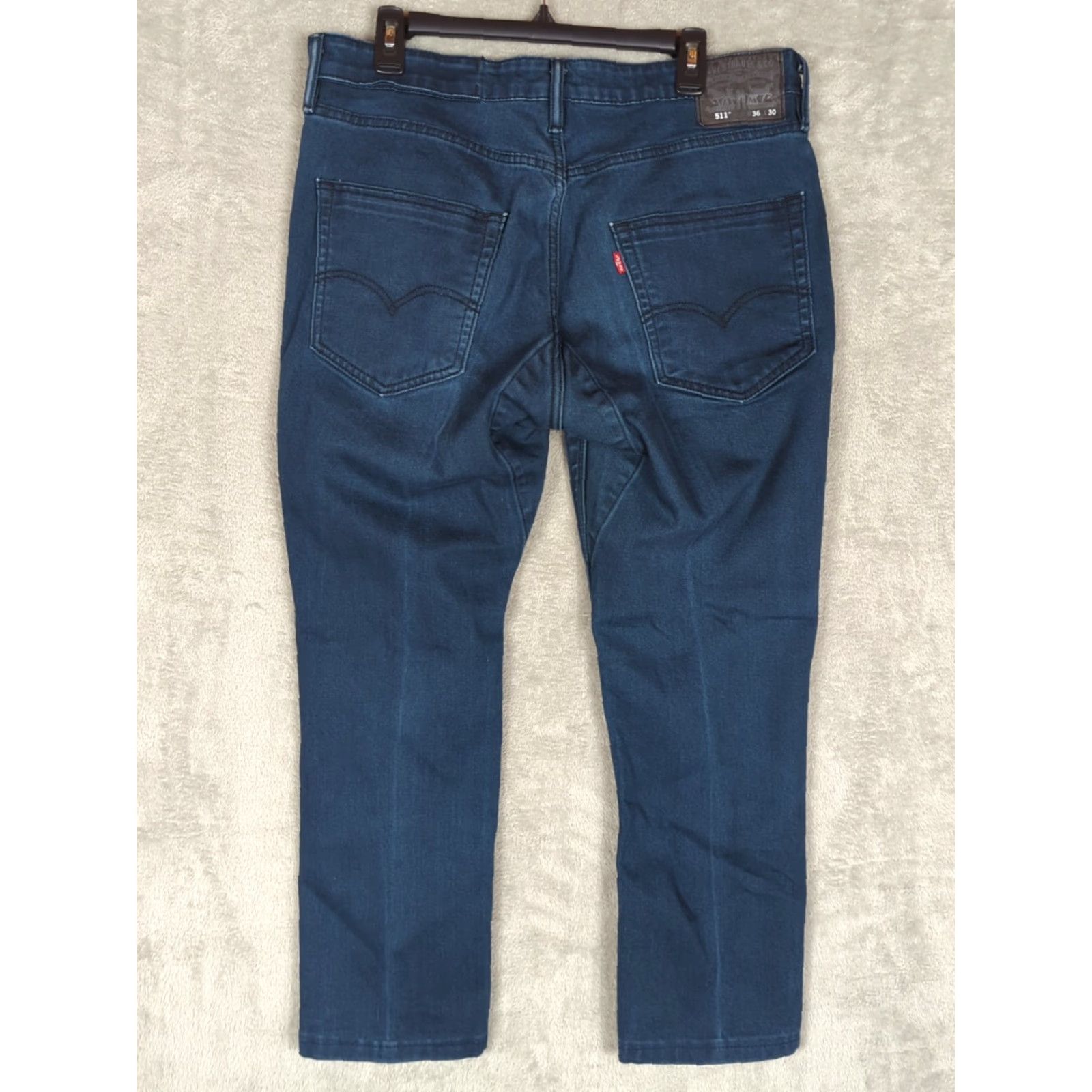 Levi's Levi's Jeans Slim 511 Commuter Reflective Dark Blue 36x27 5-Pocket Button Zipper Denim Jeans Mens Regular Slim Fit City Biker College Streetwear Size US 36 / EU 52 - 2 Thumbnail