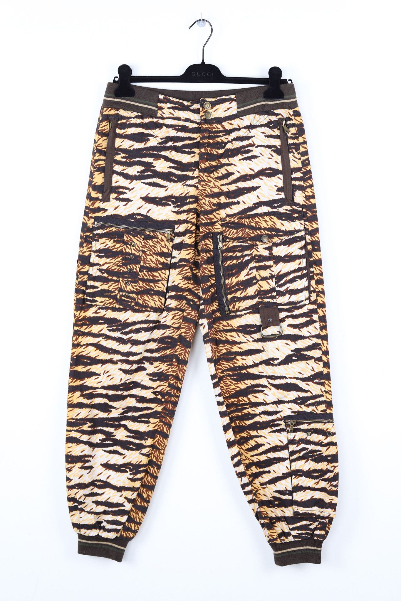 DOLCE&GABBANA PANTS CARGO TIGER PRINT LOGO 193