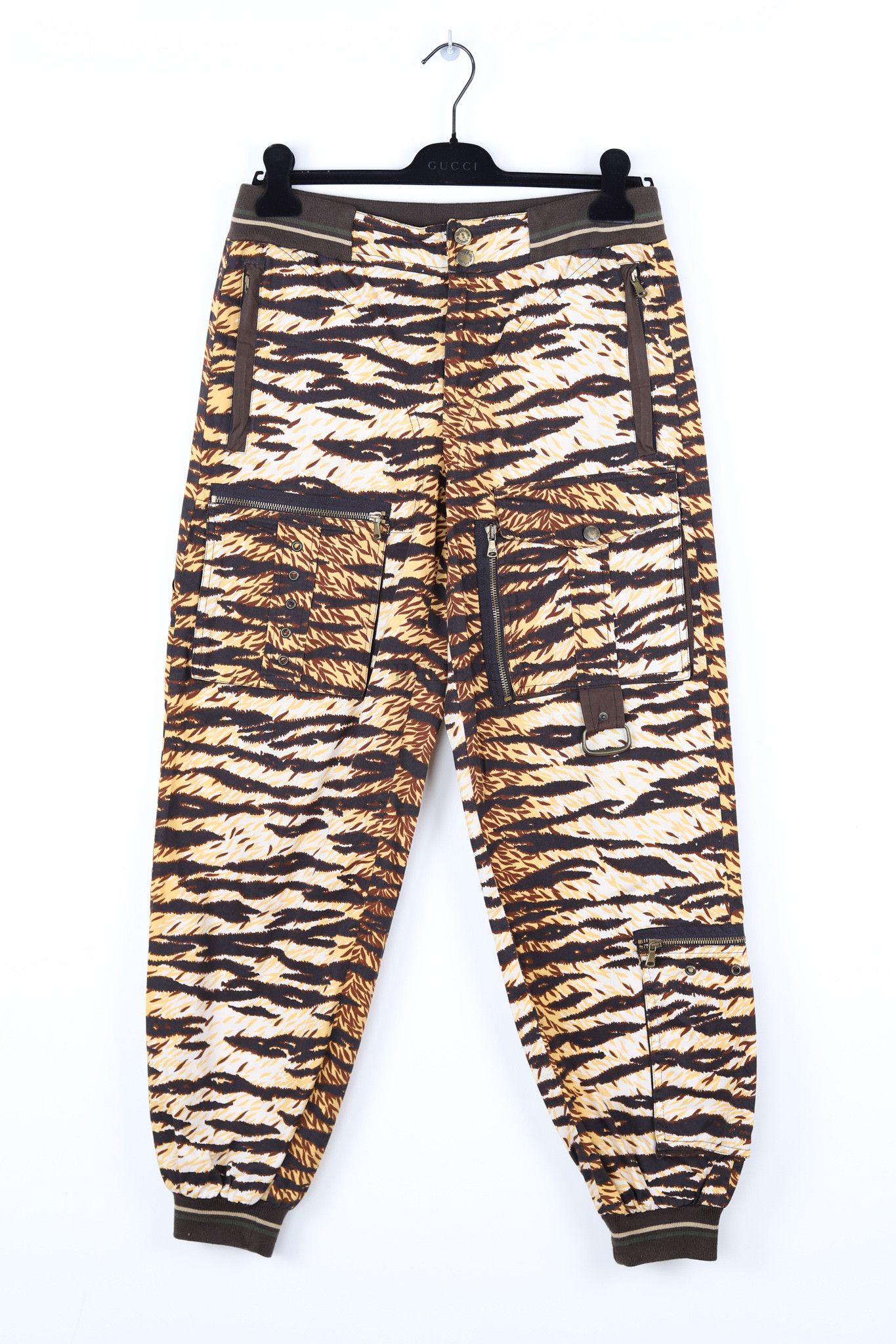 image of Dolce Gabbana Dolce&gabbana Pants Cargo Tiger Print Logo 193, Men's (Size 30)