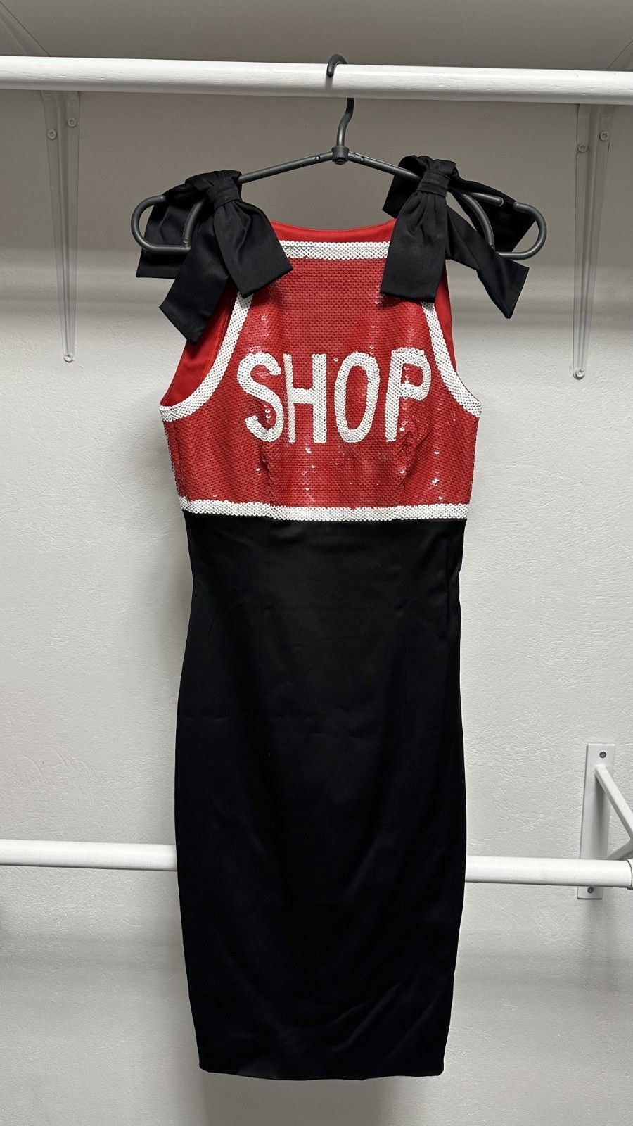 Moschino Moschino Couture Vintage Stop Shop Sign Sequin Top Dress Size XS / US 0-2 / IT 36-38 - 1 Thumbnail