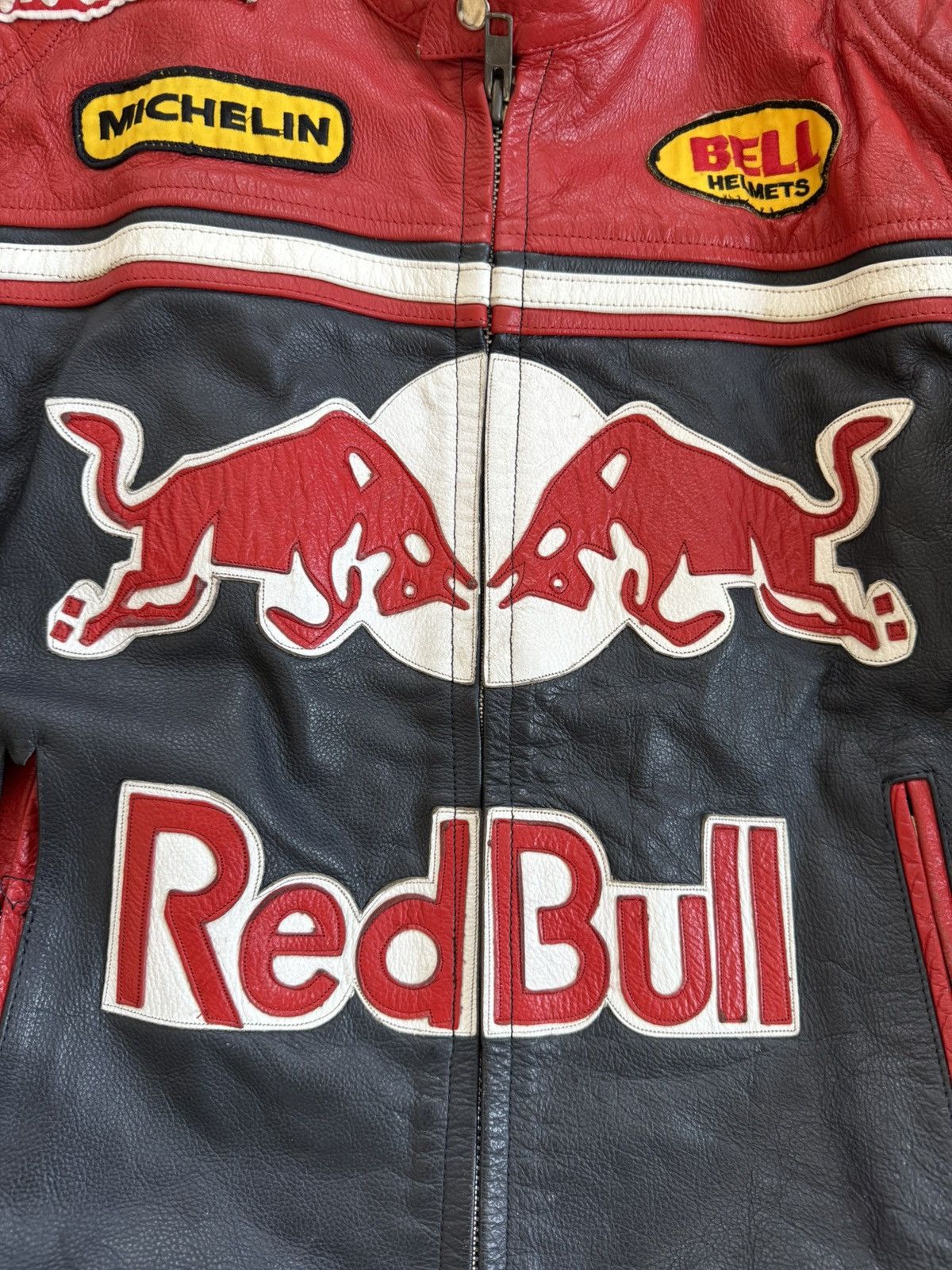 Red Bull Red Bull XL genuine leather racing motorcycle jacket biker Size US XL / EU 56 / 4 - 15 Thumbnail