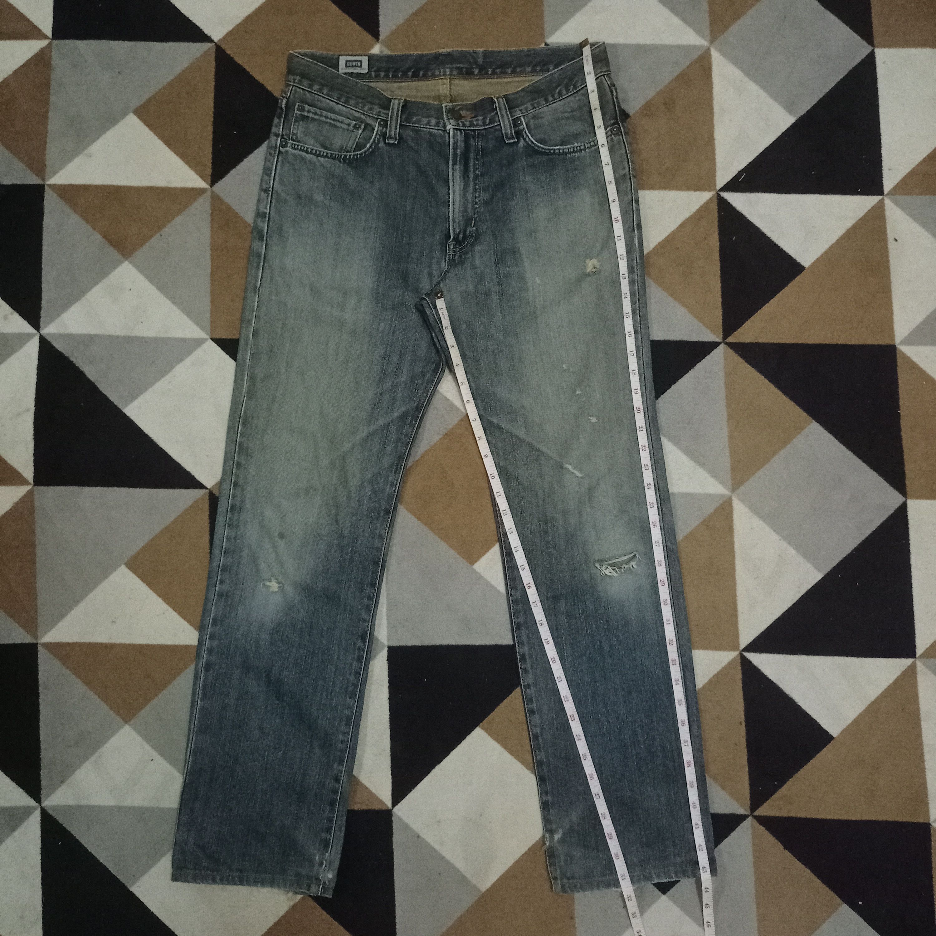 Edwin SALES🔥Vintage Japanese Edwin Distressed Baggy Jeans Size US 34 / EU 50 - 11 Thumbnail