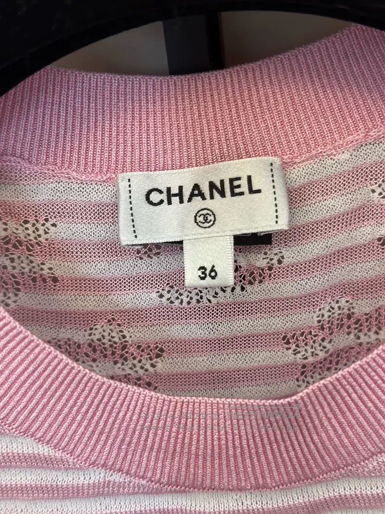 Chanel Chanel 24 new cherry blossom pink logo pullover round neck Size XS / US 0-2 / IT 36-38 - 2 Thumbnail