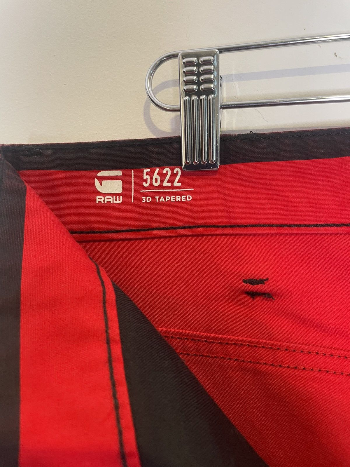 G-Star G-Star RAW Red Black Striped 3D Tapered Pants Size US 32 / EU 48 - 10 Thumbnail