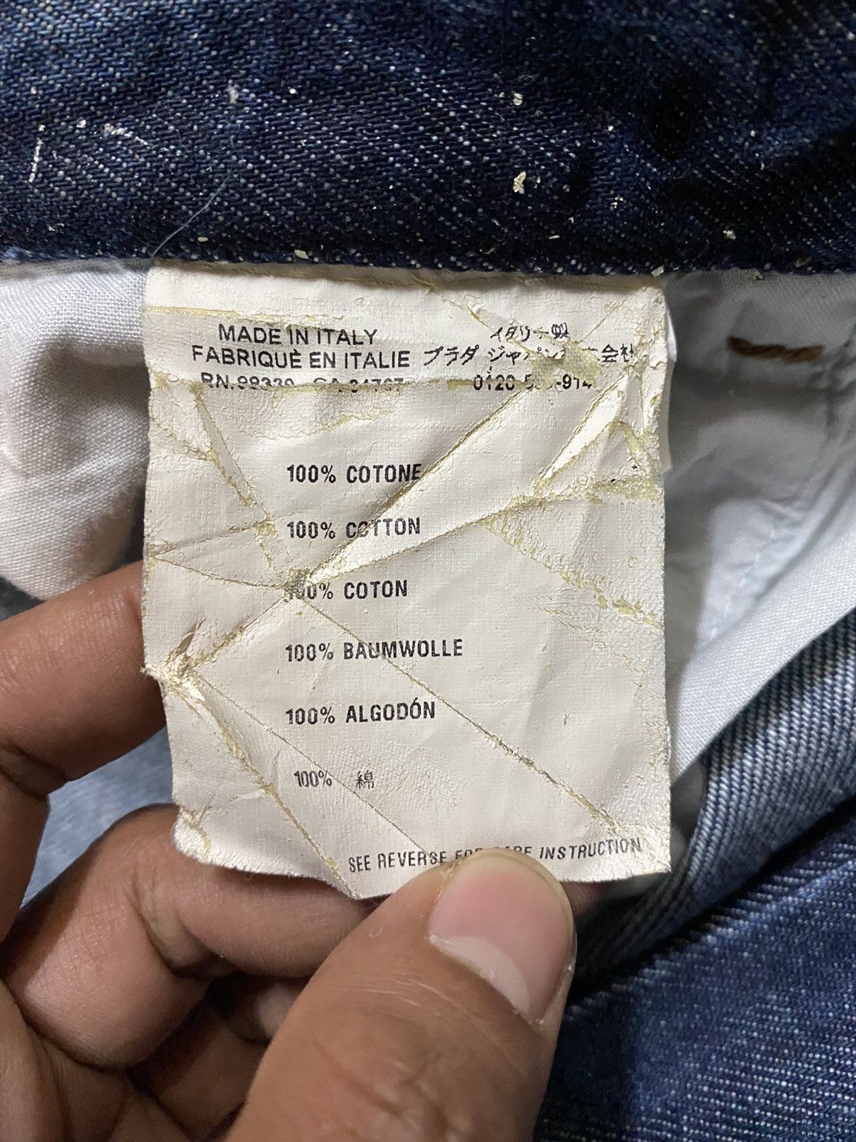 Miu Miu × Prada MIUMIU LOGO PATCH DENIM JEANS MADE IN ITALY Size 32" / US 10 / IT 46 - 16 Thumbnail