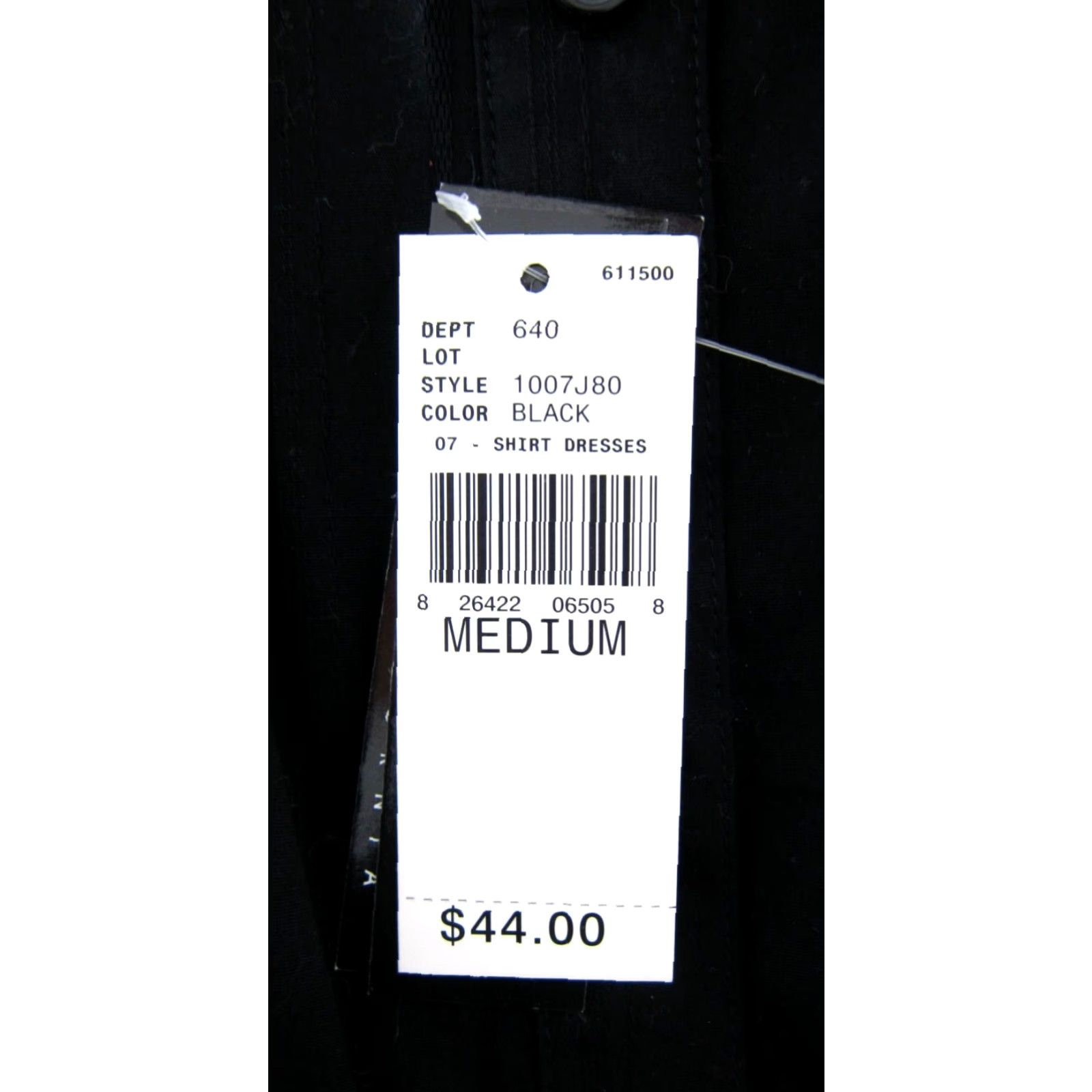 Vintage NWT B. Wear Stretch Black Collared Cap Sleeve Button Down Belted Dress Medium Shirt Dress Womens Size M / US 6-8 / IT 42-44 - 3 Thumbnail