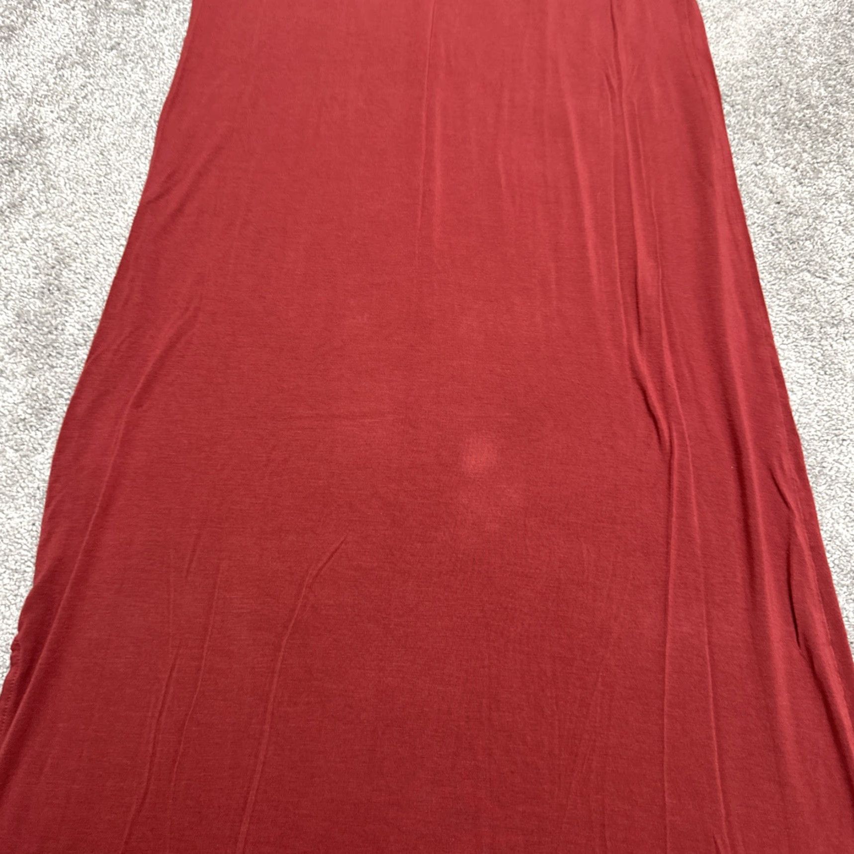 Vintage VINTAGE Daily Ritual Women's Maxi T-Shirt Dress Long Short Sleeve Red Casual Knit 90s Style Size L / US 10 / IT 46 - 6 Thumbnail