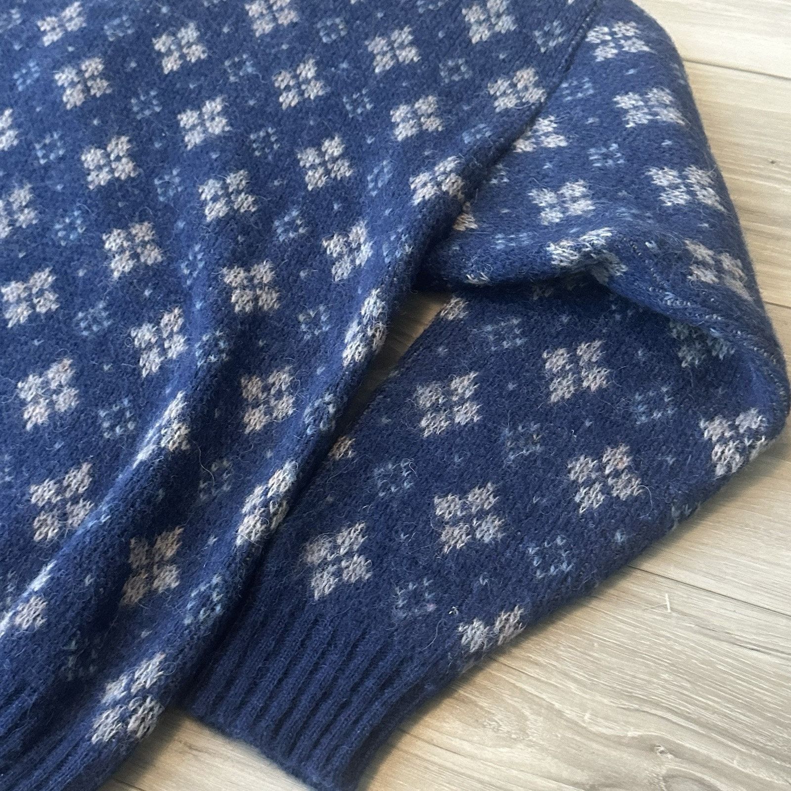 Vintage VTG Hilda Ltd Mens Sweater Wool Iceland Size XL Blue Fair Size US L / EU 52-54 / 3 - 6 Thumbnail