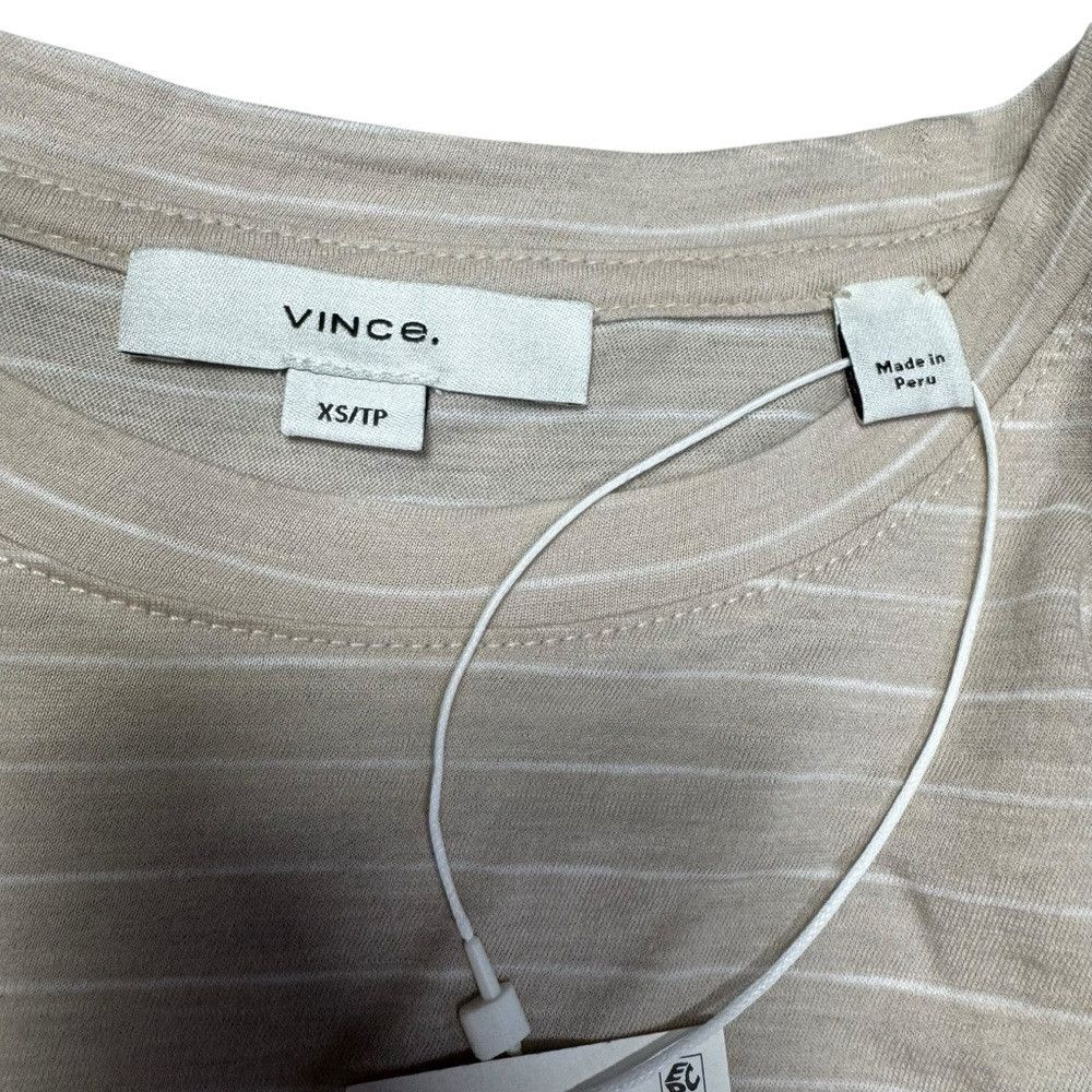 Vince NWT New $168 Vince Essential Elbow Length Sleeve Pima Cotto Size XS / US 0-2 / IT 36-38 - 4 Thumbnail