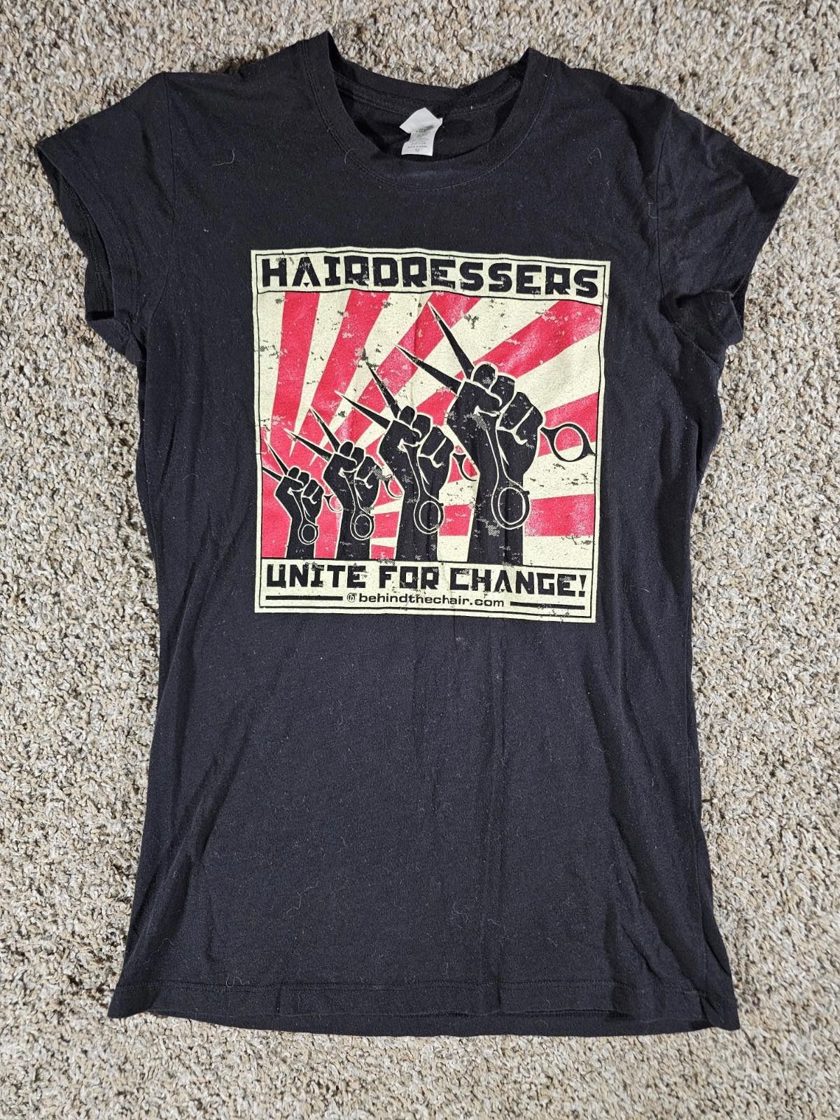 Other Hairdressers Unite For Change Pima Tee Tshirt M Black Size US M / EU 48-50 / 2 - 1 Thumbnail