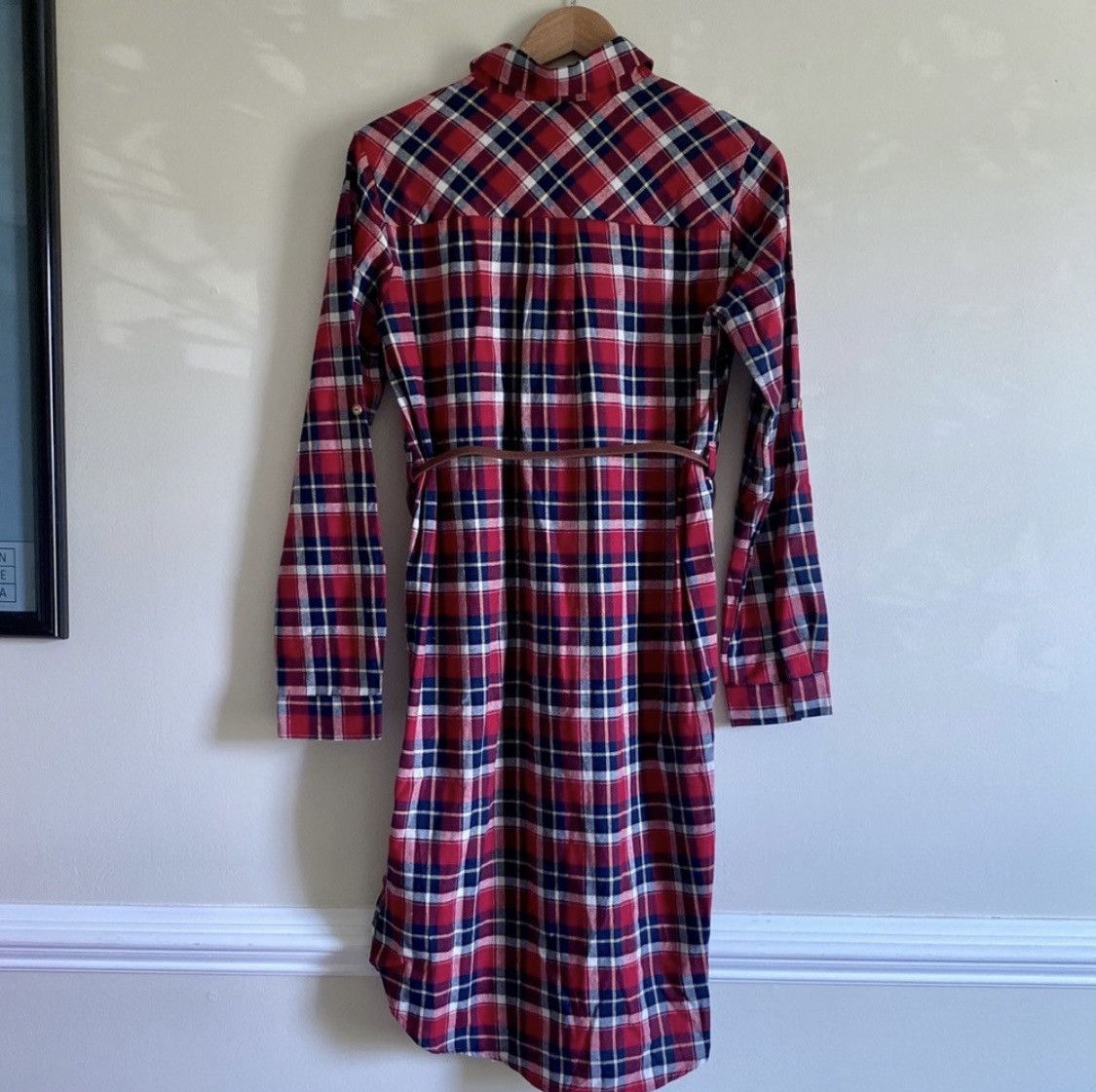 Other PLAID BUTTON DOWN SHIRT DRESS & REMOVABLE BELT Size S / US 4 / IT 40 - 5 Thumbnail