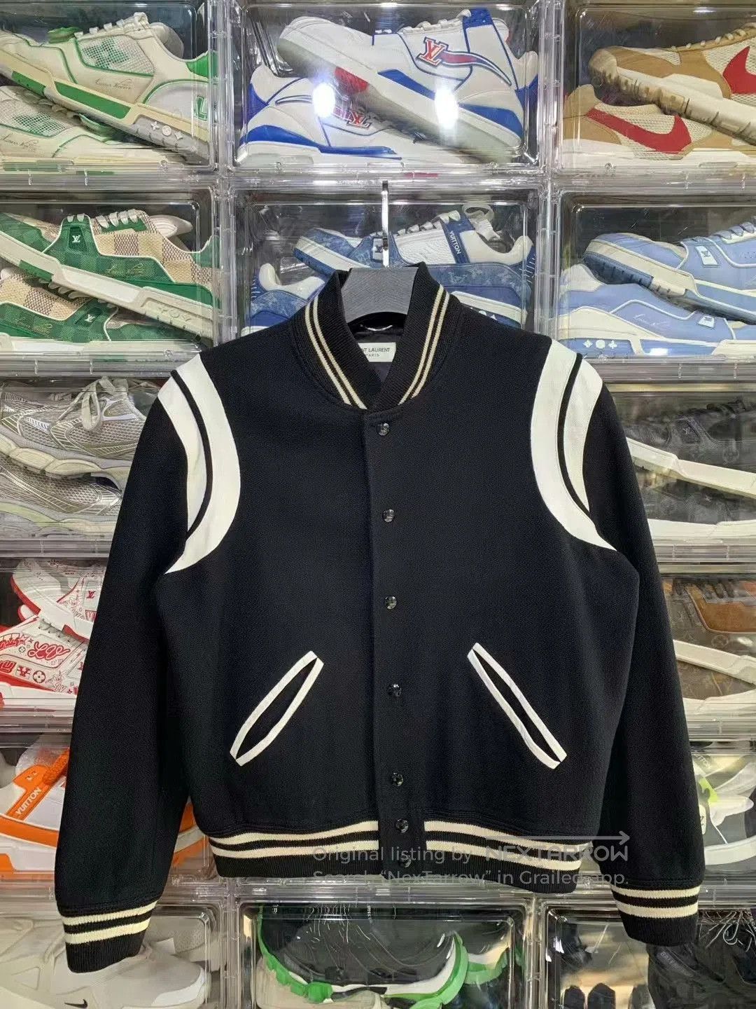 Saint Laurent Paris slp black and white baseball jacket. Size US M / EU 48-50 / 2 - 1 Thumbnail