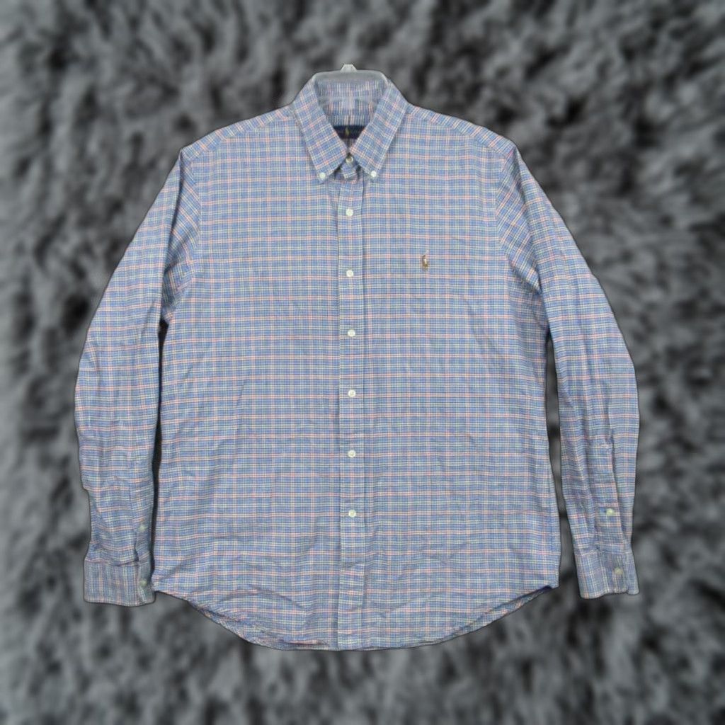 Ralph Lauren Ralph Lauren Shirt Large Men Blue Plaid Multi Color Pony Size US L / EU 52-54 / 3 - 1 Thumbnail