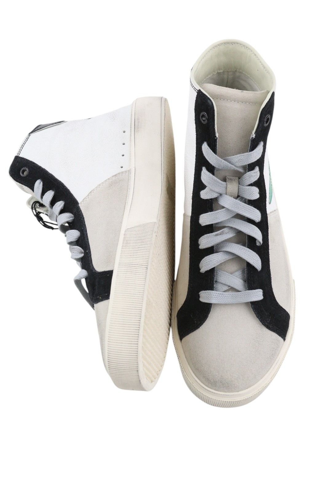 Diesel S-MYDORI ML EU44.5 White Leather High Top 41092 Size US 11.5 / EU 44-45 - 7 Thumbnail