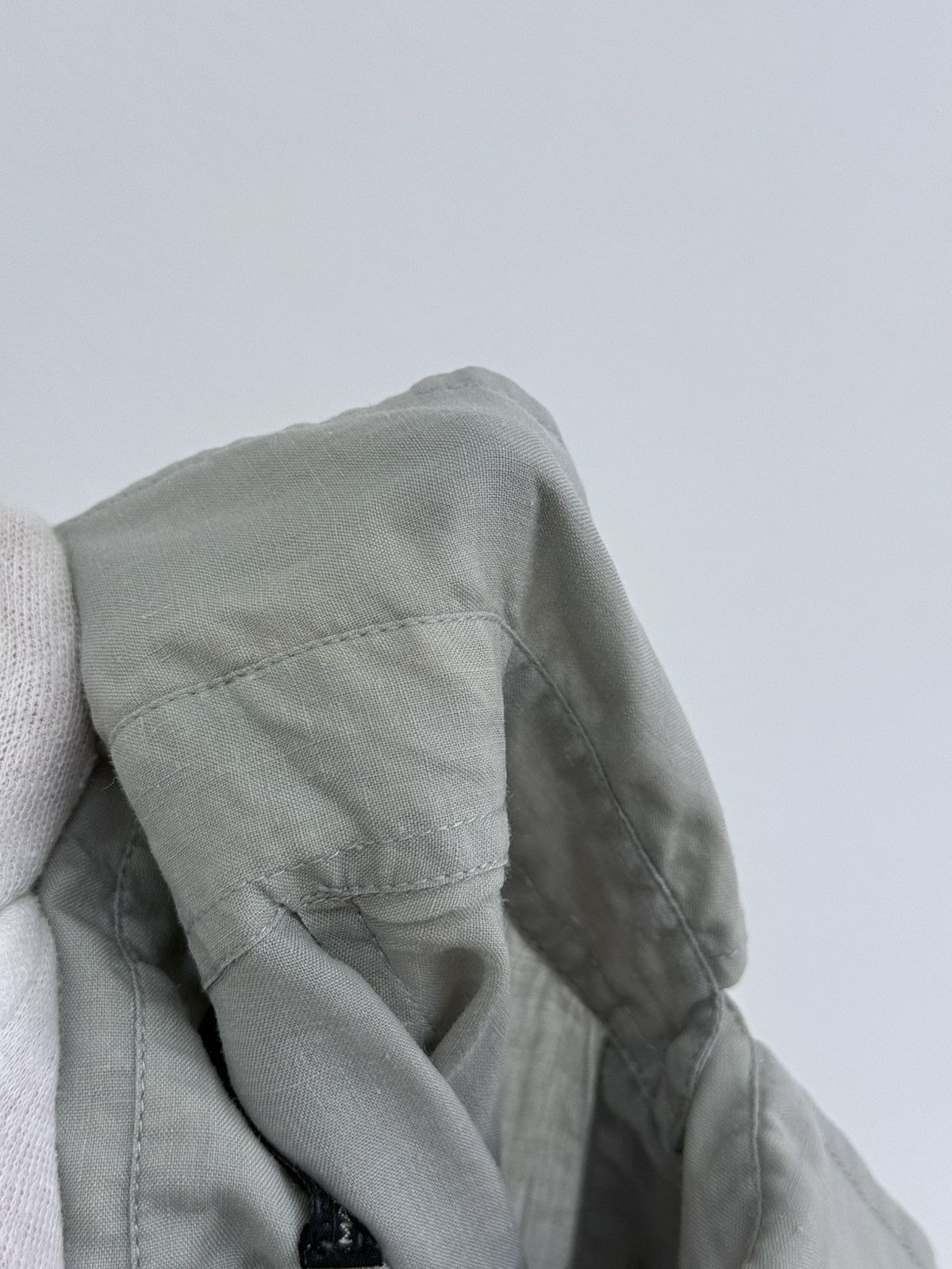 Marithe + Francois Girbaud Marithe + Francois Girbaud Gray Ramie Shirt Dress Size M / US 6-8 / IT 42-44 - 12 Thumbnail