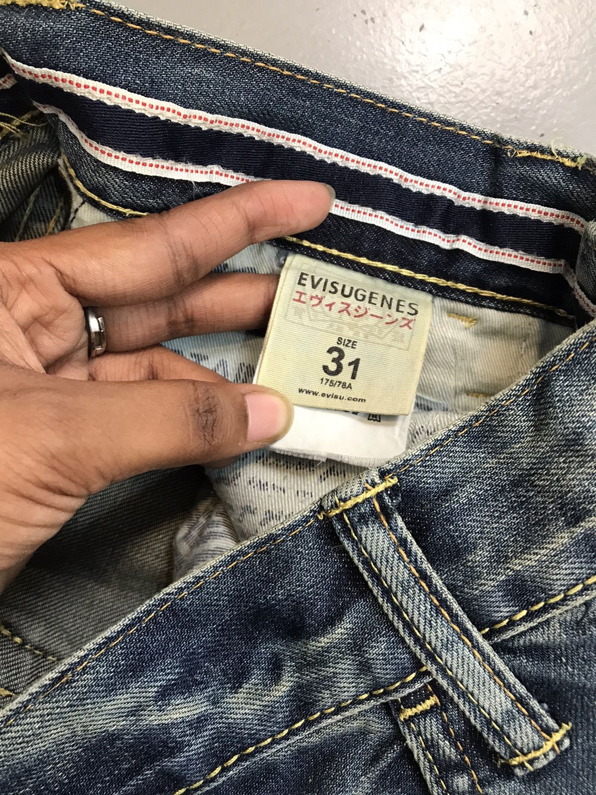 Japanese Brand × Vintage Vintage Evisu inspired crazy diecock denim Size US 30 / EU 46 - 8 Thumbnail