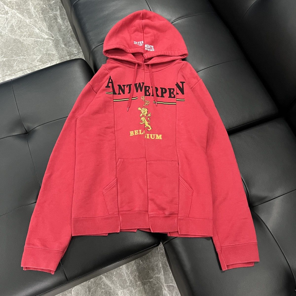 Vetements Vetements AW18 Antwerp Deconstructed Mismatched Hoodie