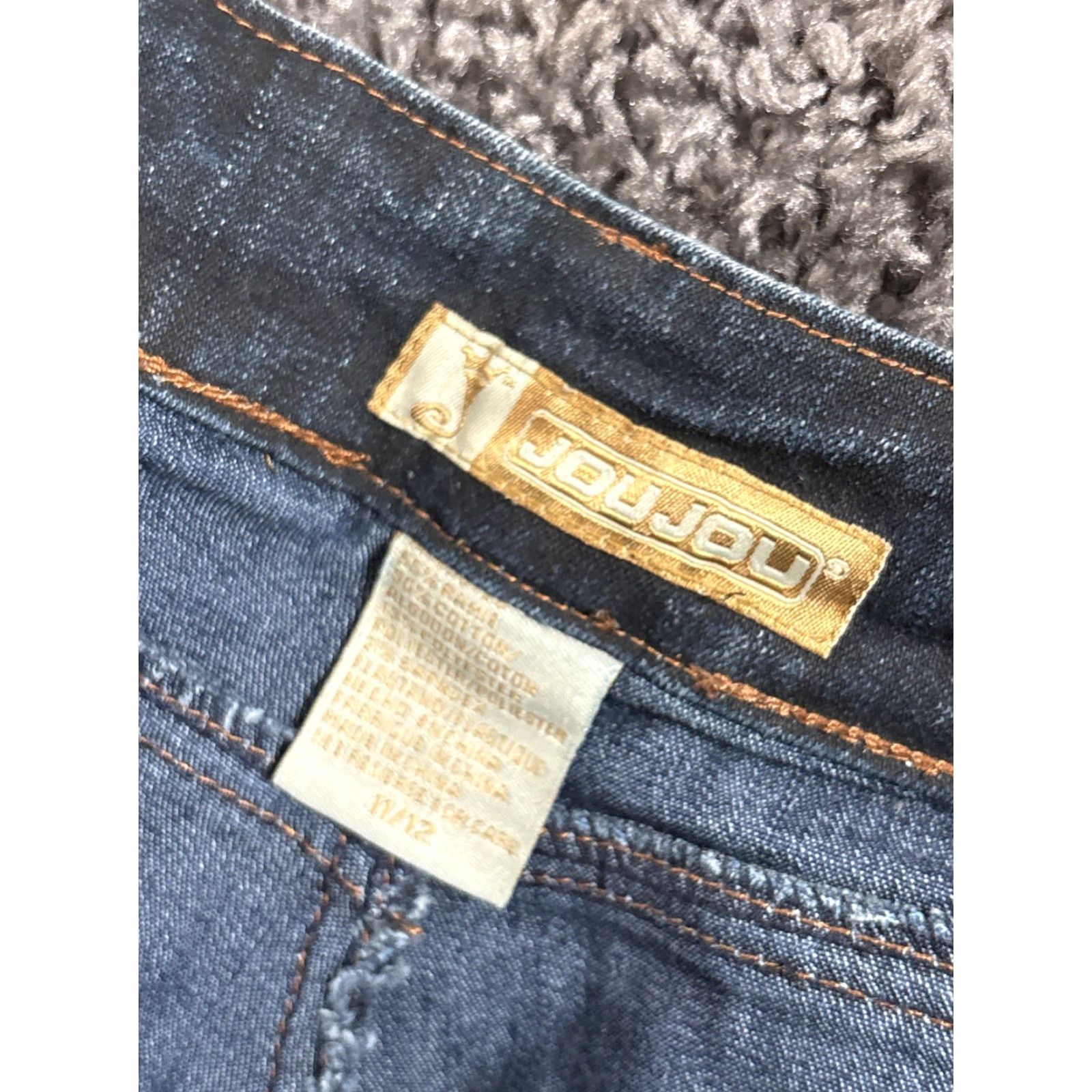 Vintage VINTAGE JuoJuo Jeans Womens Flare Low Rise 34x31 Blue Dark Wash Y2K Distressed 34 Regular Men? Wait Size 24" / US 00 / IT 34 - 6 Thumbnail