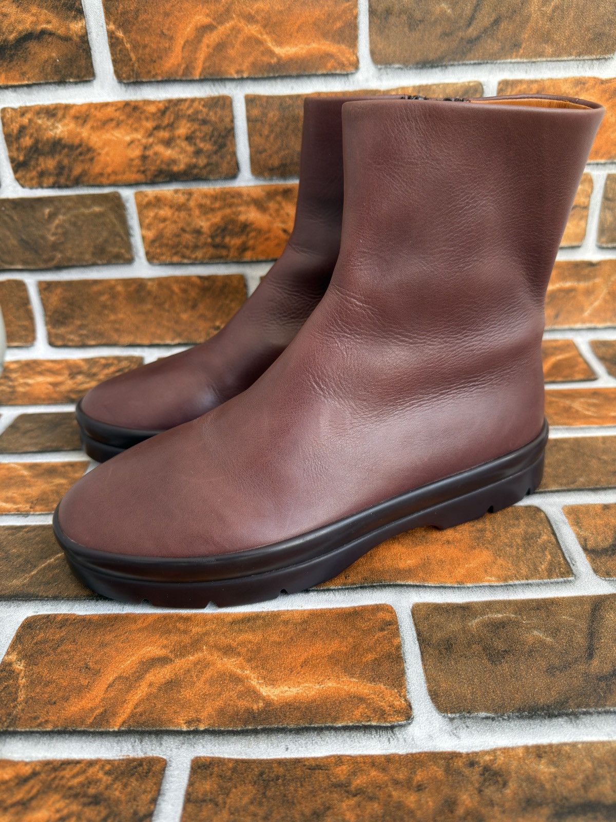 The Row Burgundy billie ankle boots Size US 7 / IT 37 - 10 Thumbnail