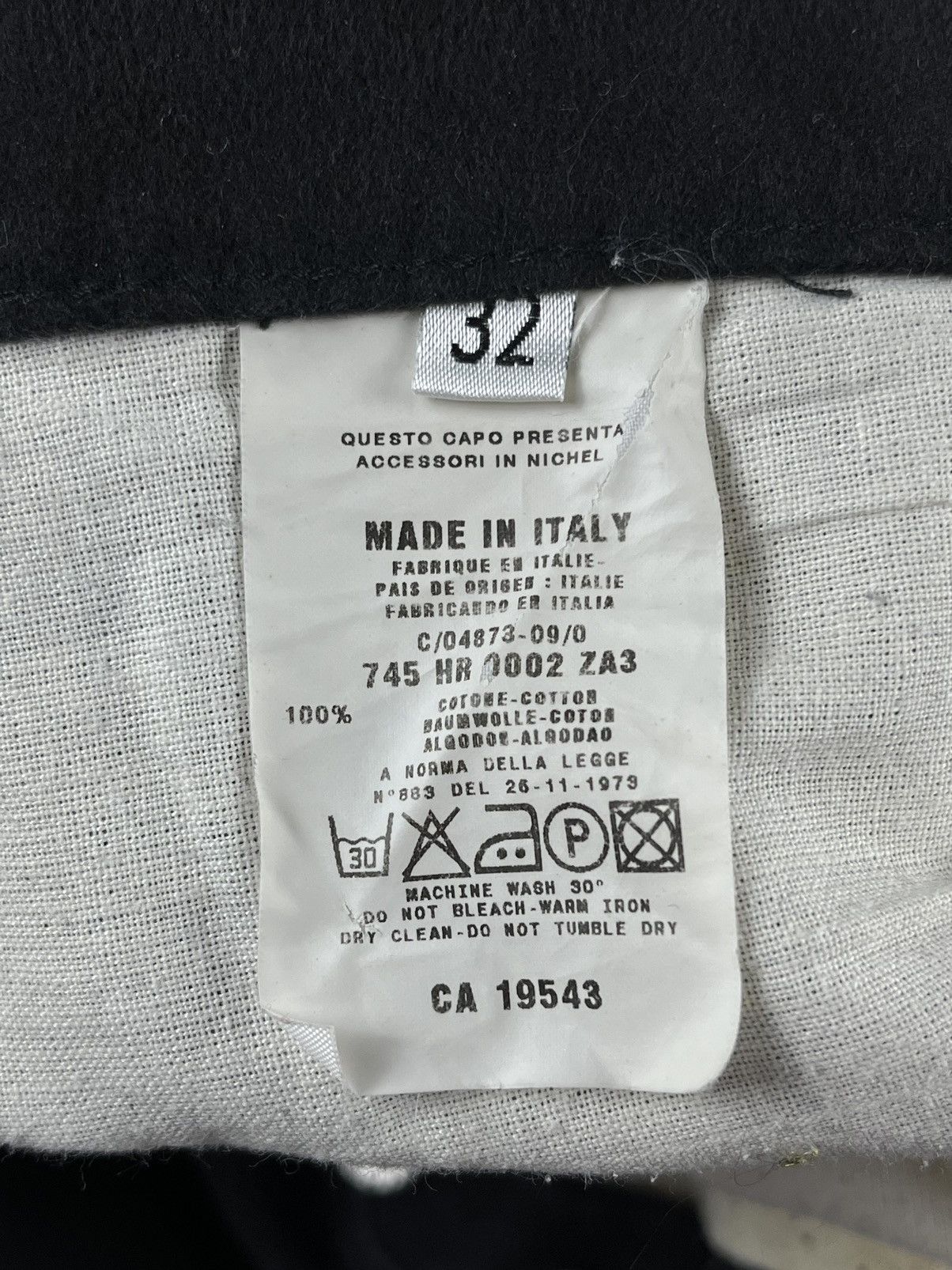 Helmut Lang × Vintage AW00 Helmut Lang Black Moleskin Cotton 5 Pocket Pants Size US 32 / EU 48 - 7 Thumbnail