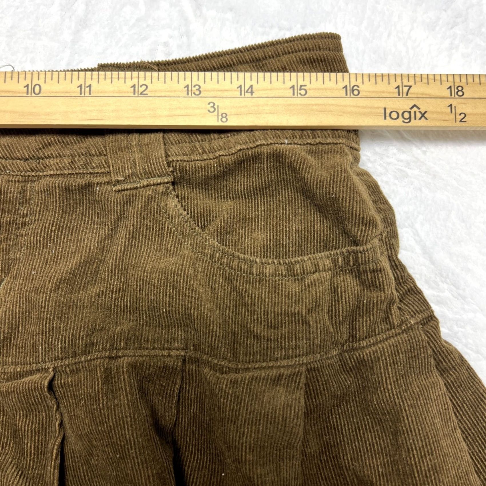 Vintage VINTAGE Angels Corduroy Pleated Brown Micro Mini Skirt Sz 11 2000s Women Short Zipper Skirt Angels Mens? No Size 32" / US 10 / IT 46 - 7 Thumbnail