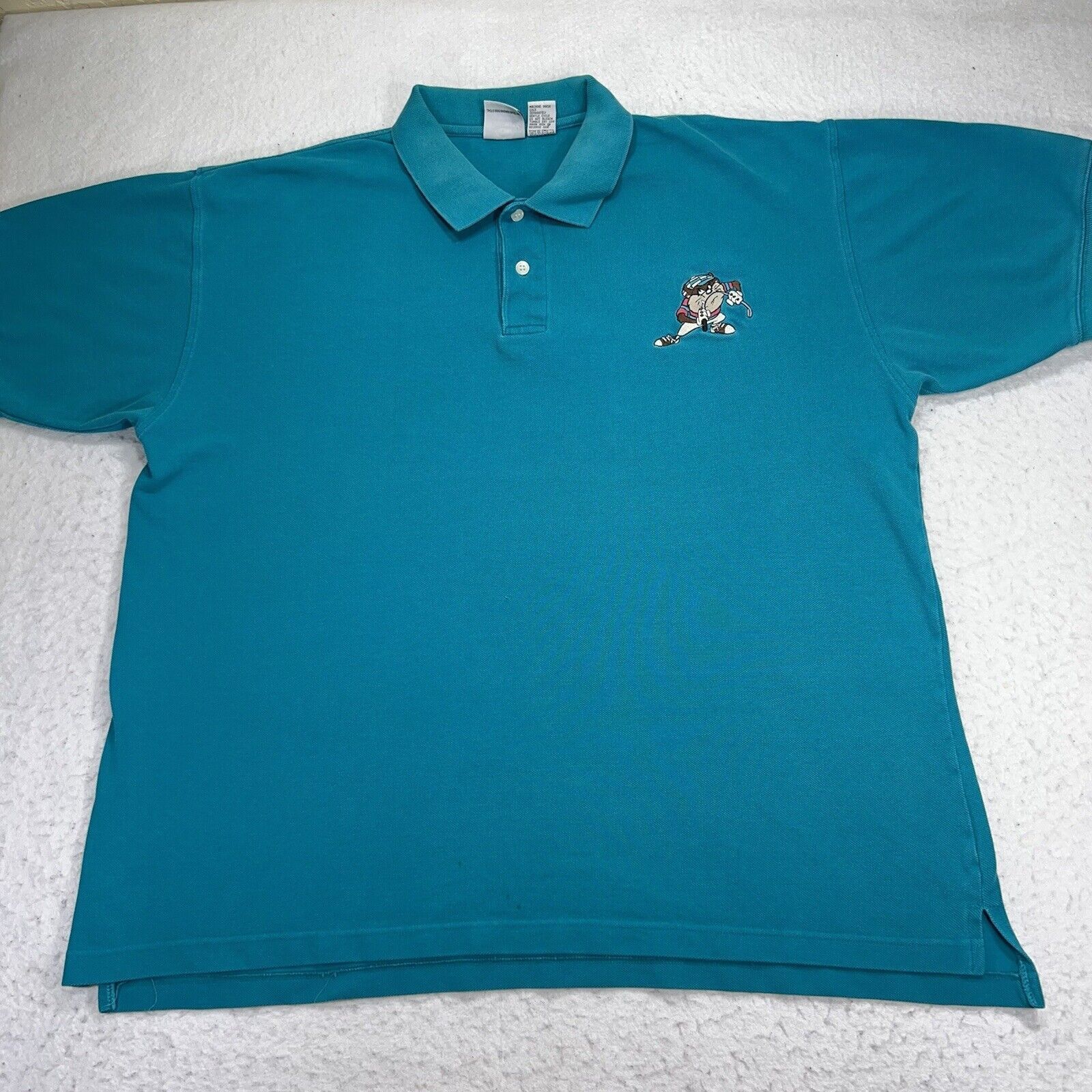 Vintage Vintage ACME Tasmanian Devil Golf Teal Blue Polo Shirt Size US XXL / EU 58 / 5 - 1 Thumbnail