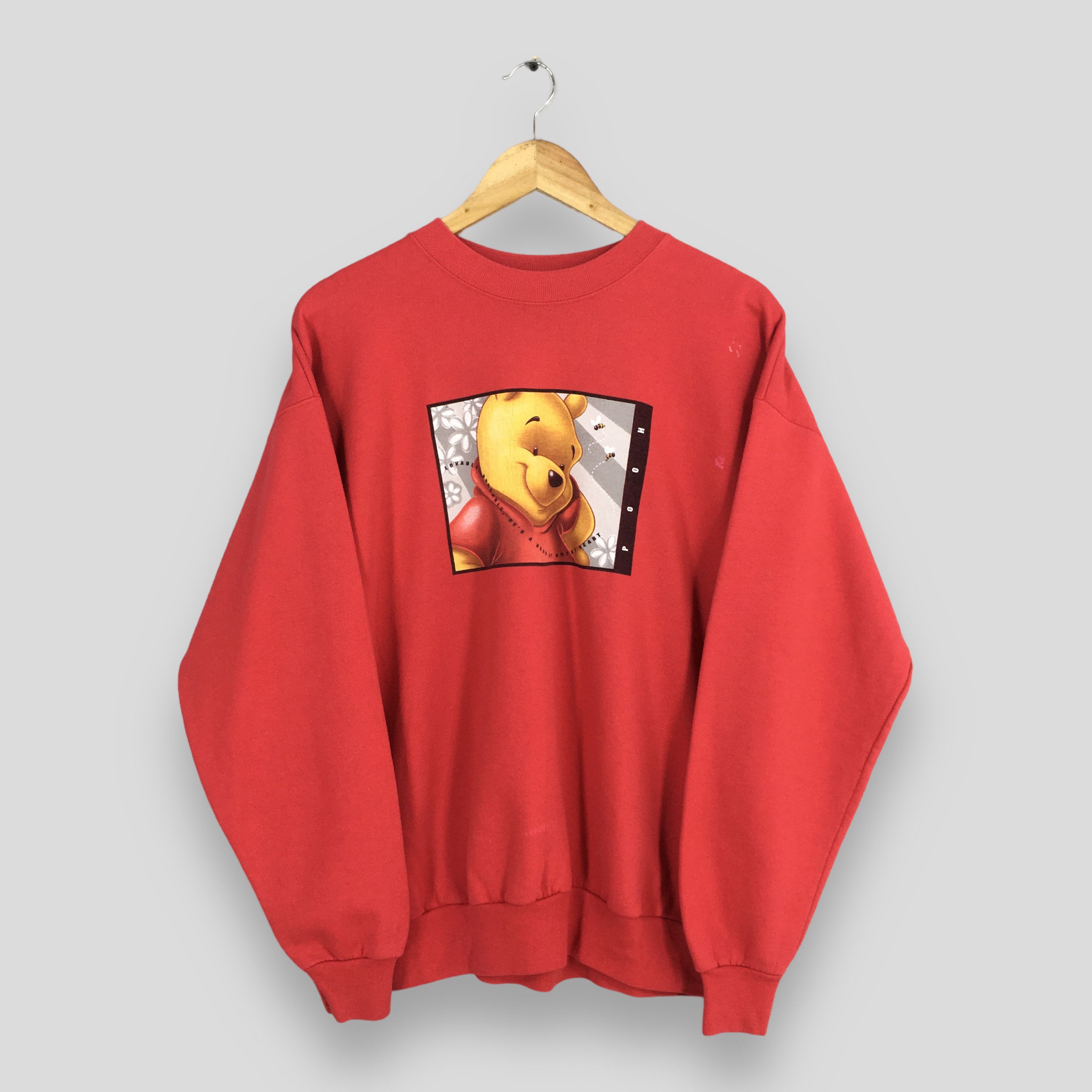Vintage Winnie The Pooh Red Sweatshirt Large