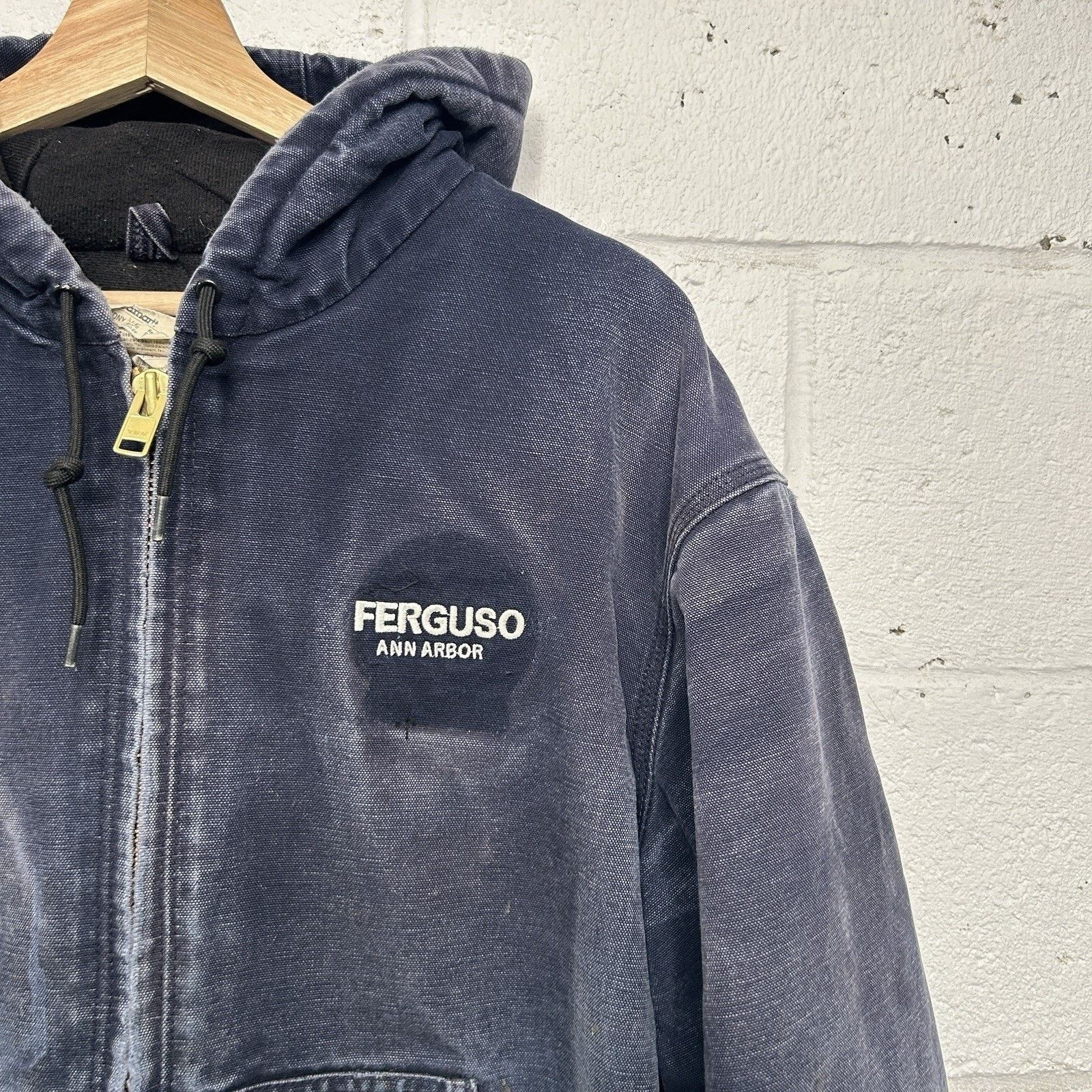 Carhartt Vintage Carhartt Hooded Active Jacket “Dark Navy” J140 DNY Size US XL / EU 56 / 4 - 3 Thumbnail
