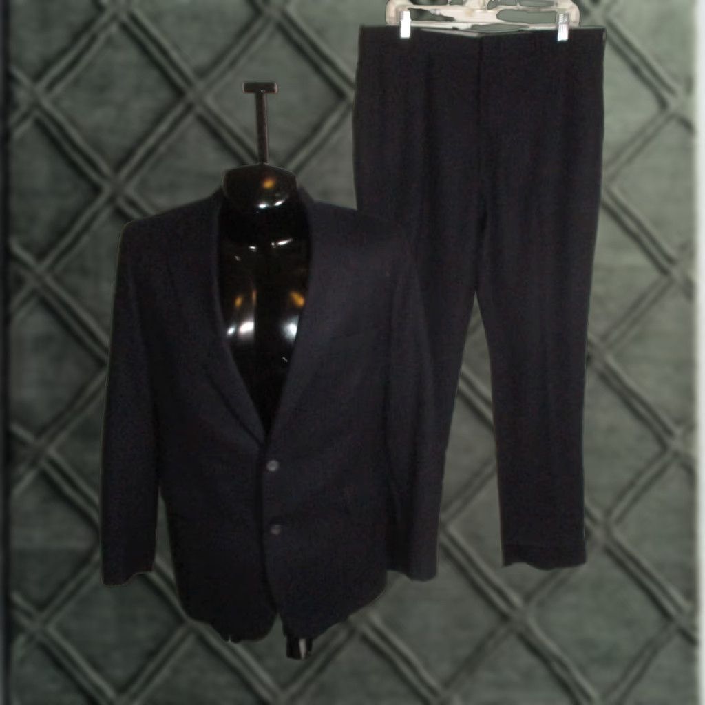 Vintage VINTAGE NAPPS Blue 2 Piece Suit Wool Wool 40R 35W 31L Men’s Size 40R - 1 Thumbnail