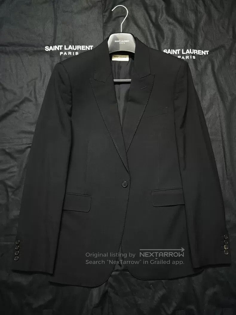 Saint Laurent Paris Saint Laurent Paris Black Smoking Suit Size US M / EU 48-50 / 2 - 1 Thumbnail