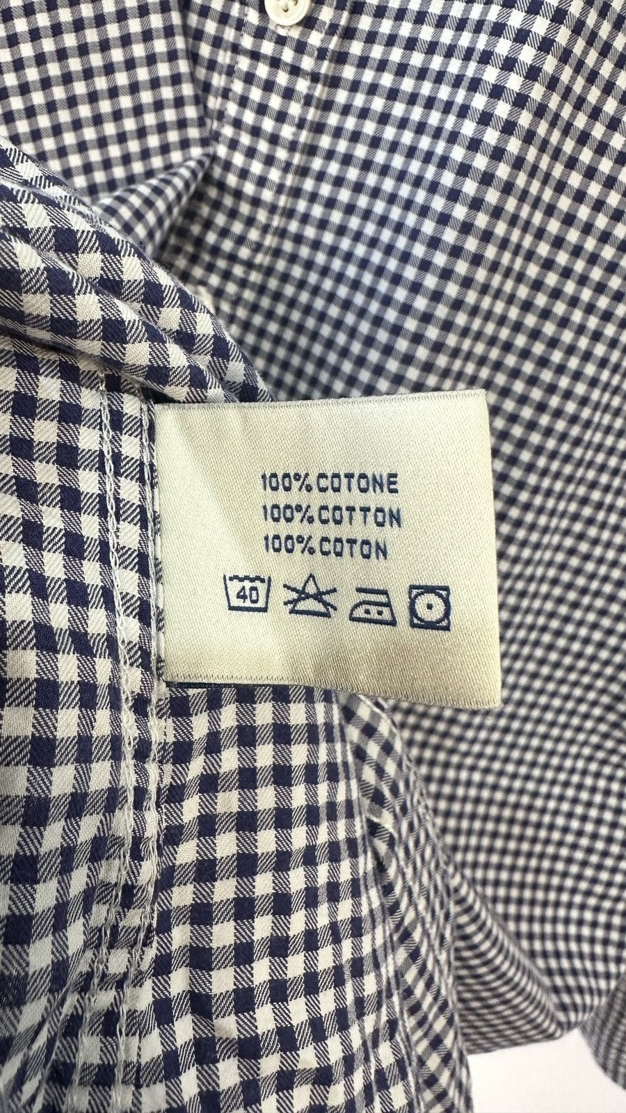 Boggi Boggi Milano Shirt M Gingham Check Easy Formal Custom Fit Size US M / EU 48-50 / 2 - 11 Thumbnail