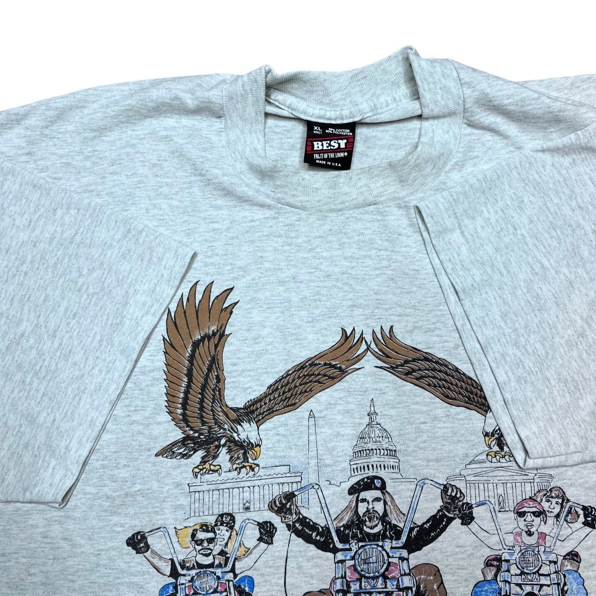 Vintage 1994 Rolling Thunder Freedom Ride POW MIA Memorial Day Tee Size US XL / EU 56 / 4 - 3 Thumbnail