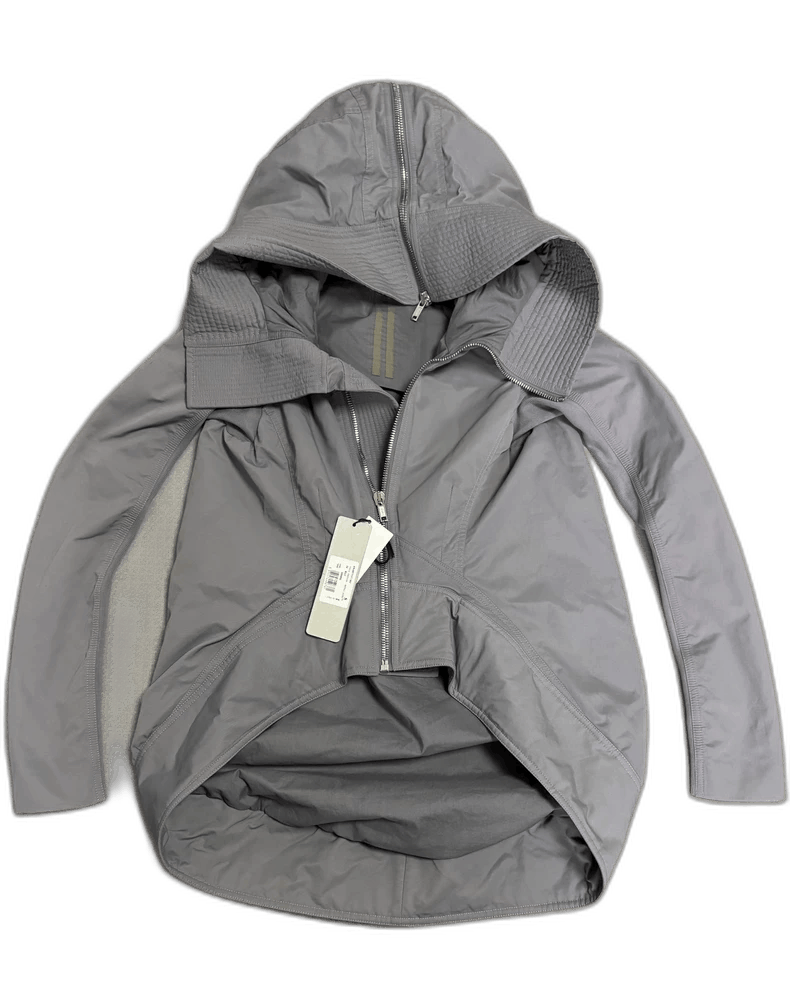 Rick Owens Rick Owens Asymmetric Bomber Jacket in Gray Size S / US 4 / IT 40 - 1 Thumbnail