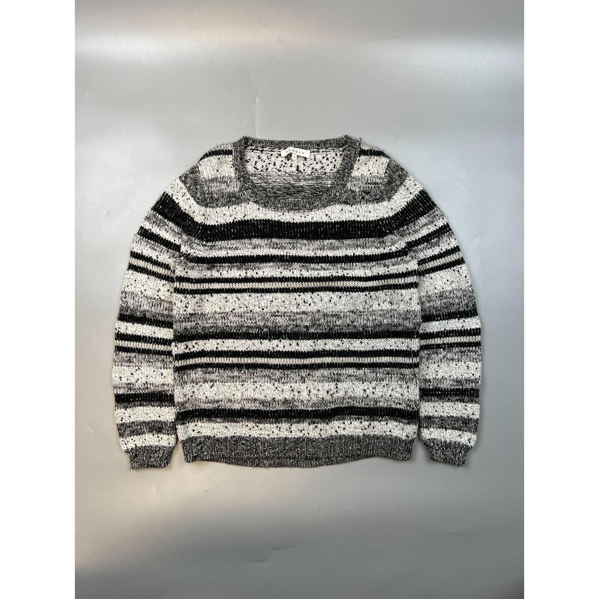 Sandro Sandro Wool Blend Striped Sweater (Y0673) Size M / US 6-8 / IT 42-44 - 1 Thumbnail