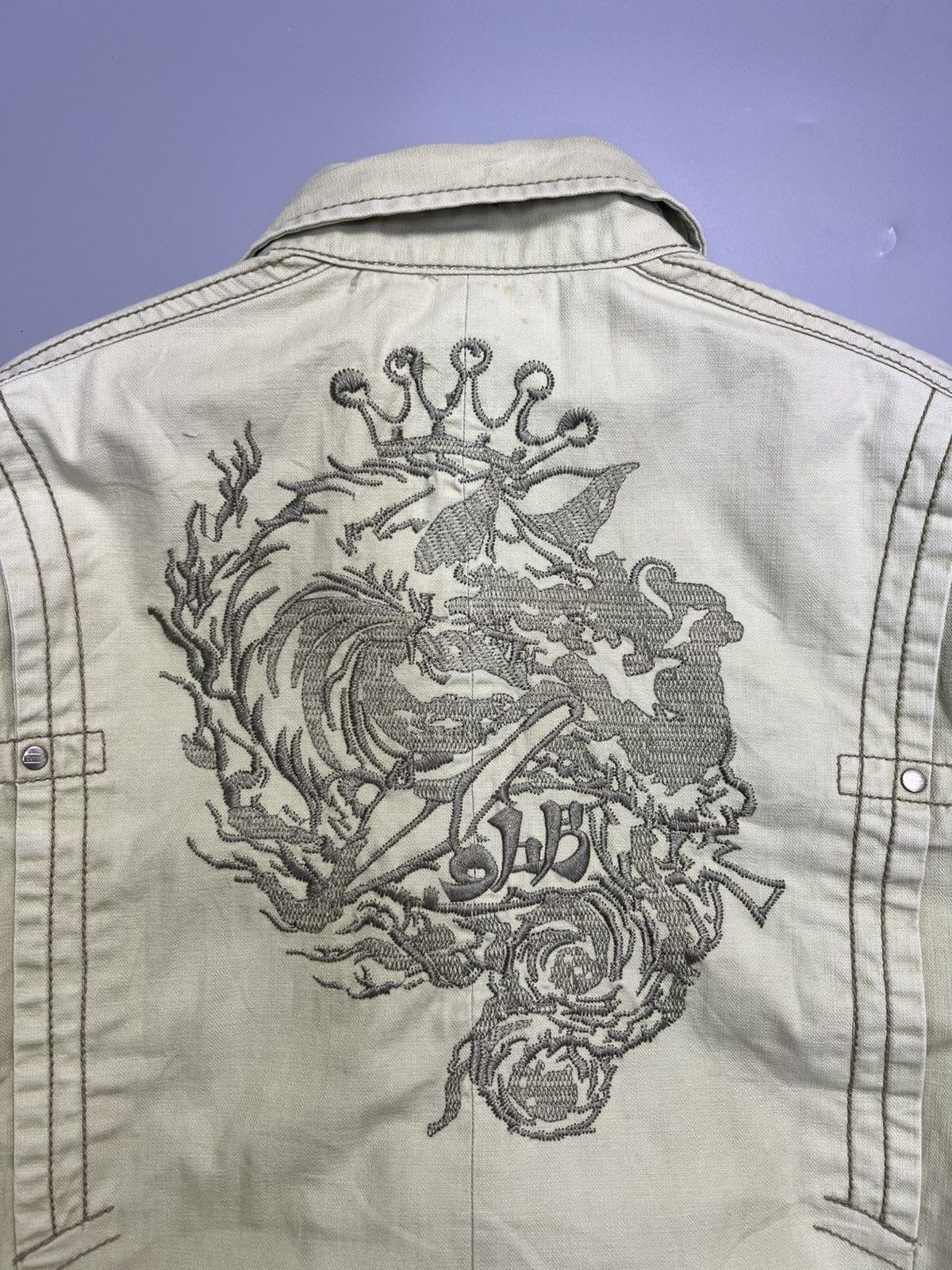 Japanese Brand × Vintage Y2K Cabbeen Motive Embroidered Jackets ButtonUP Size US M / EU 48-50 / 2 - 2 Thumbnail
