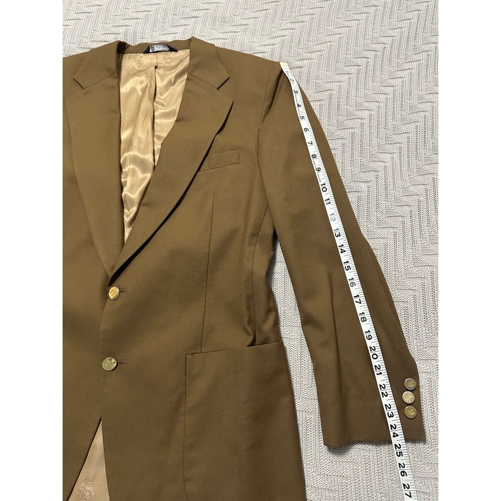 Burberry Vintage Burberry dark tan gold two button blazer size 40R Size 40R - 10 Thumbnail